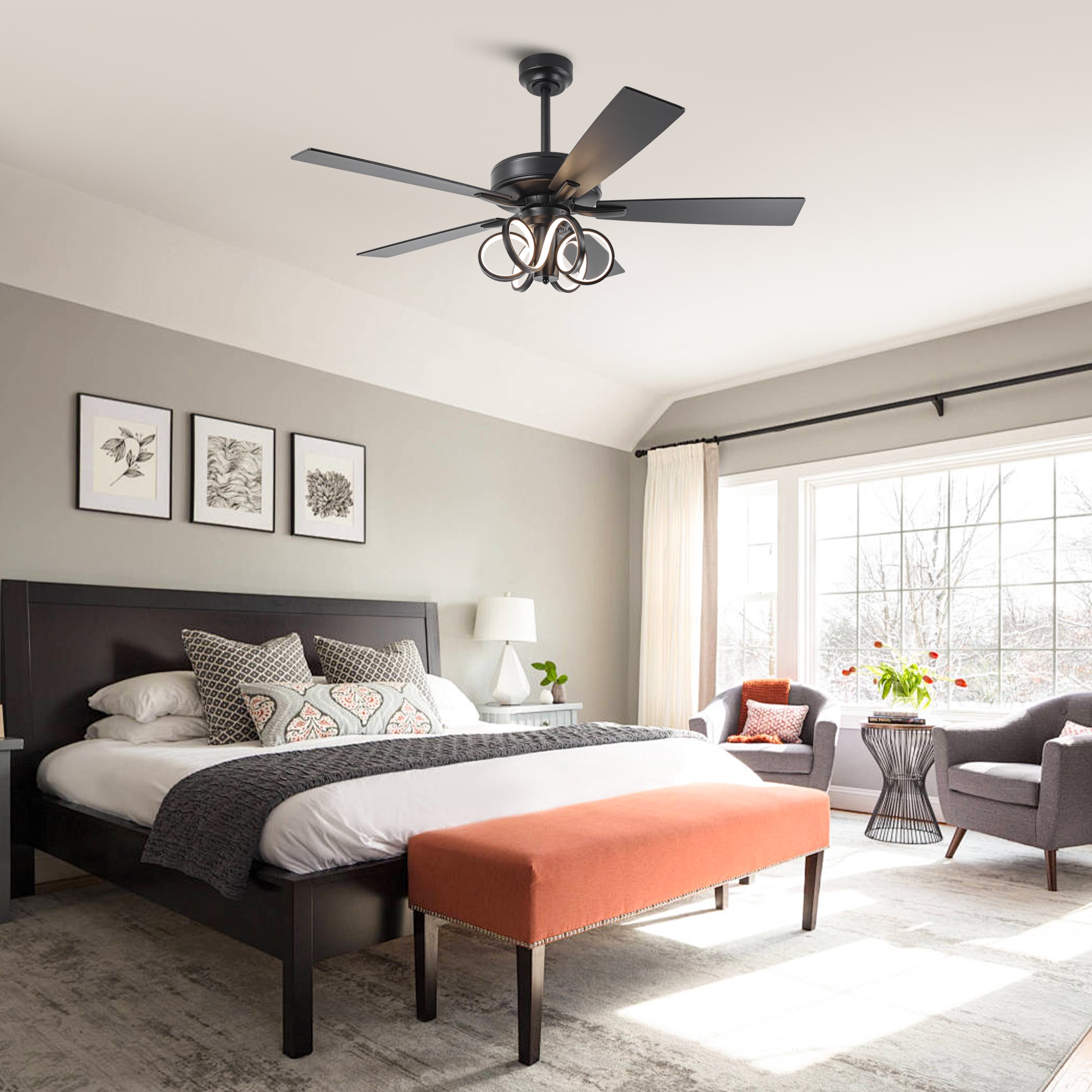 IHOMEadore MDF6019BK Ceiling-Fans - View #3