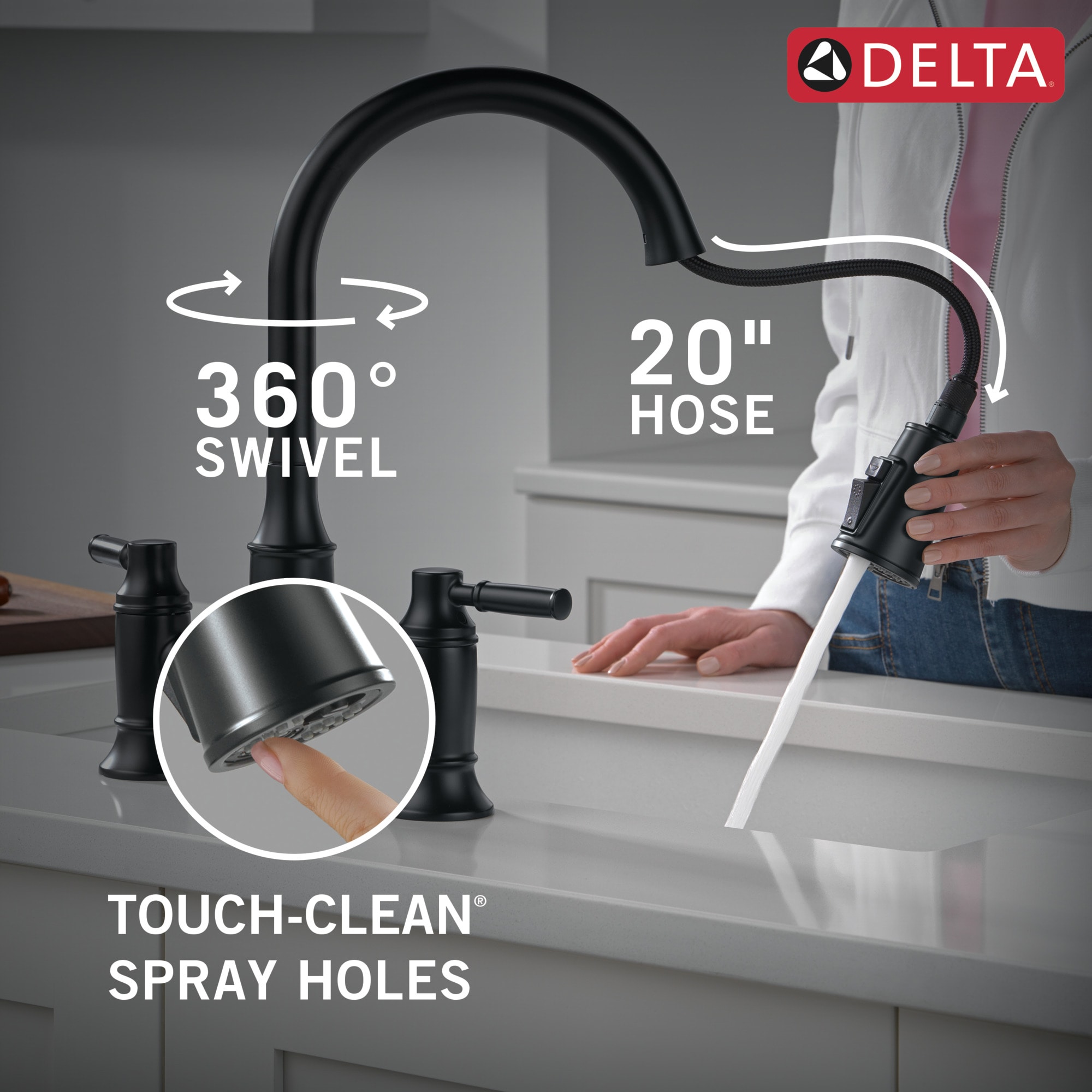 Delta 2384L-BL-DST Kitchen-Faucets - View #8