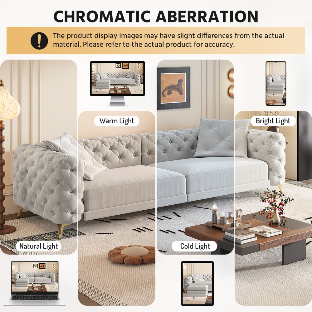 Homy Casa SPQB-GY Sofas-Loveseats - View #7