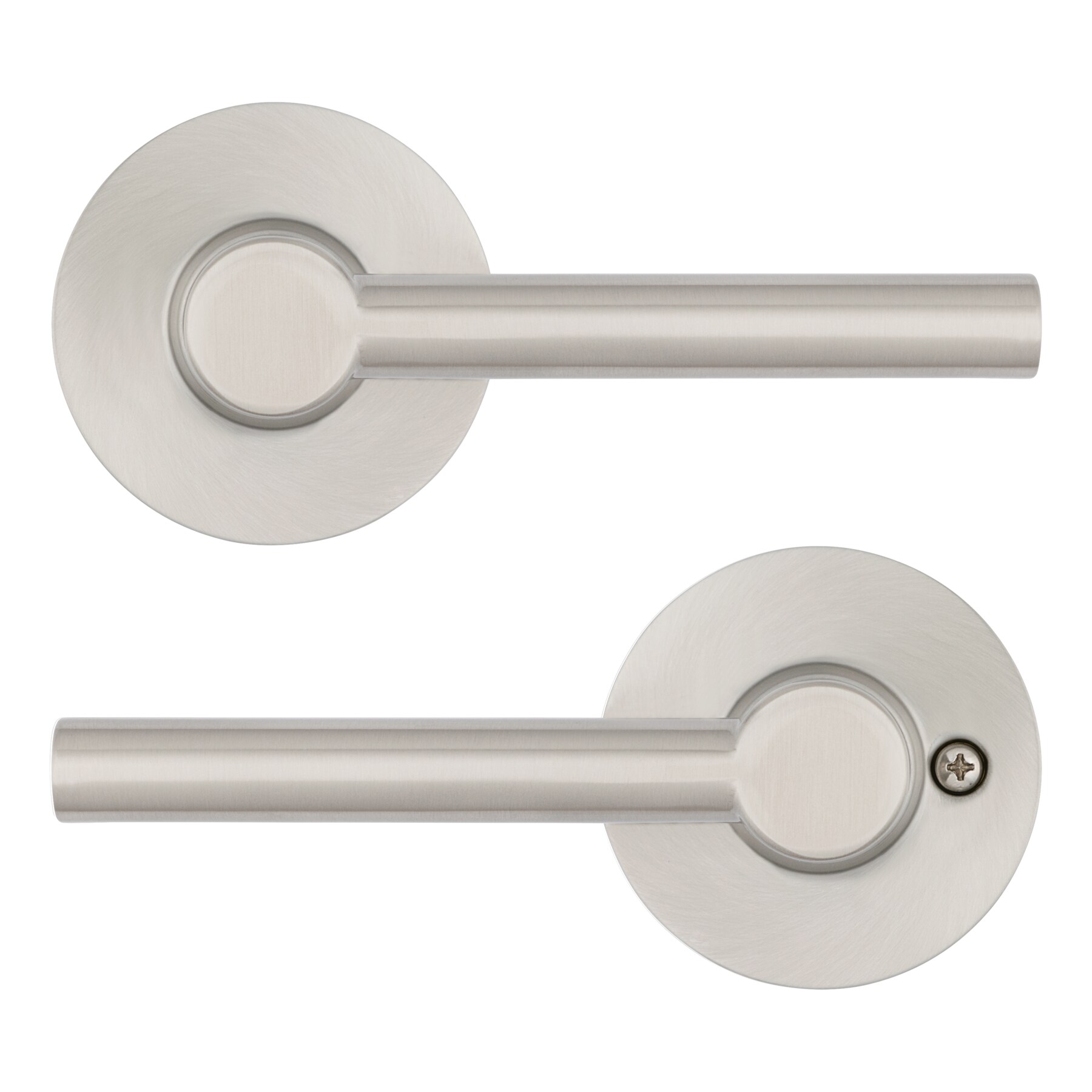 RELIABILT Dallas Satin Nickel Exterior Keyed Entry Door Handle in