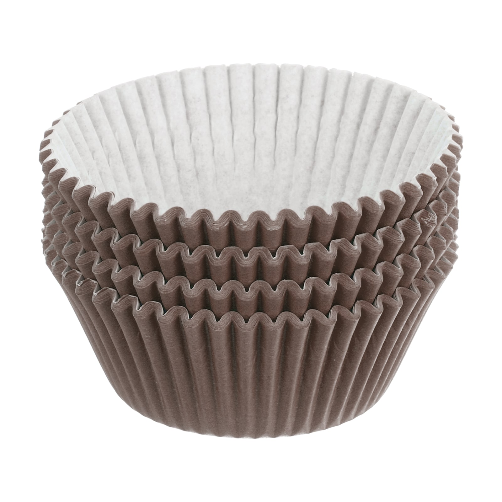 Unique Bargains 100pcs Cupcake Liners Muffins Paper Baking Cups Wrappers Standard Greaseproof for Baking Cupcake Wrapper Brown #S25120400UX2492