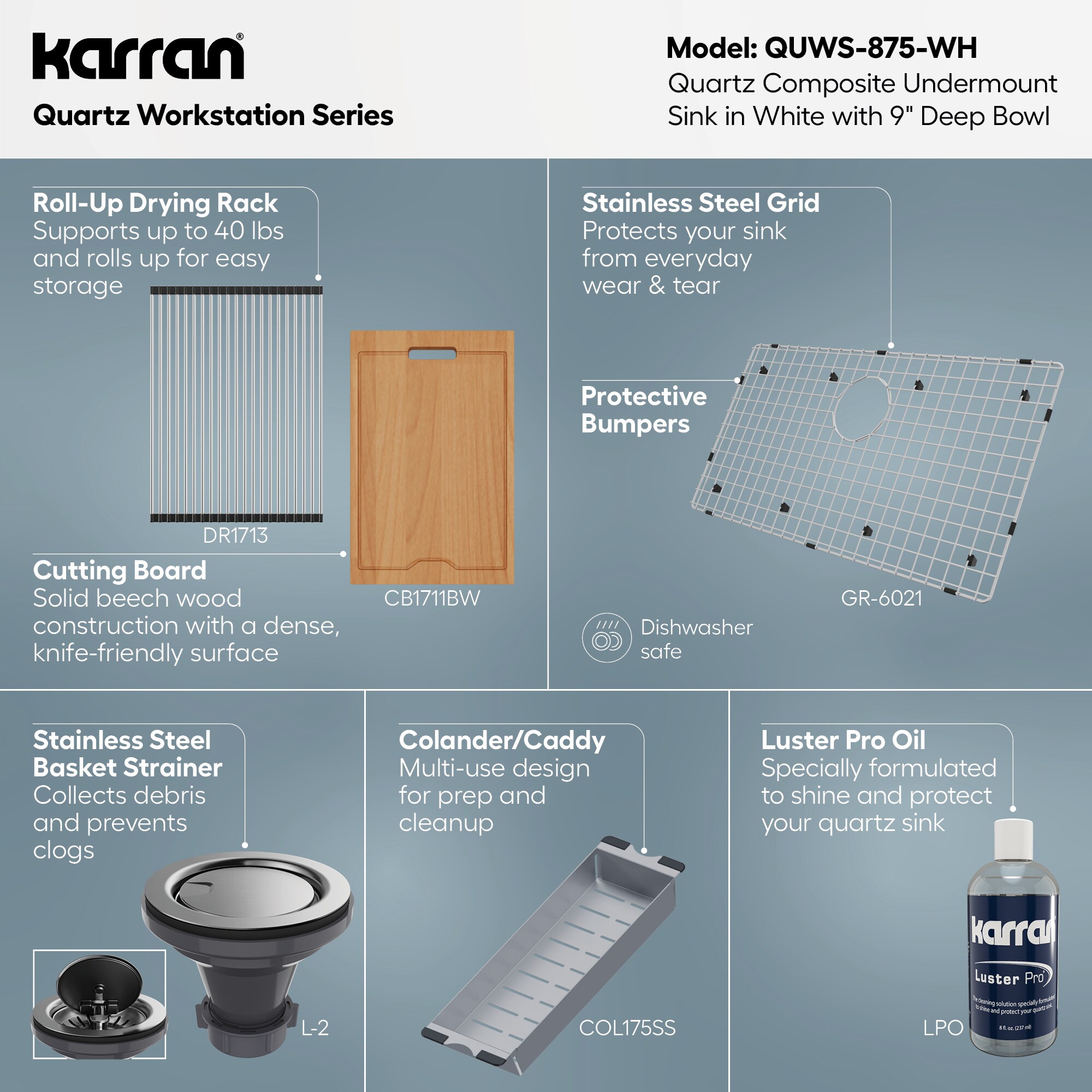 Karran QUWS-875-WH Kitchen-Sinks - View #7