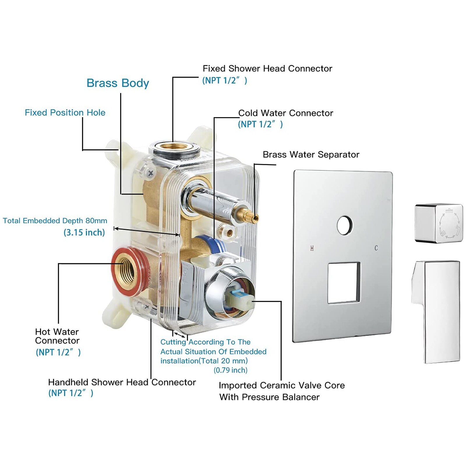 BWE A-95019-C Tub-Shower-Faucets - View #6