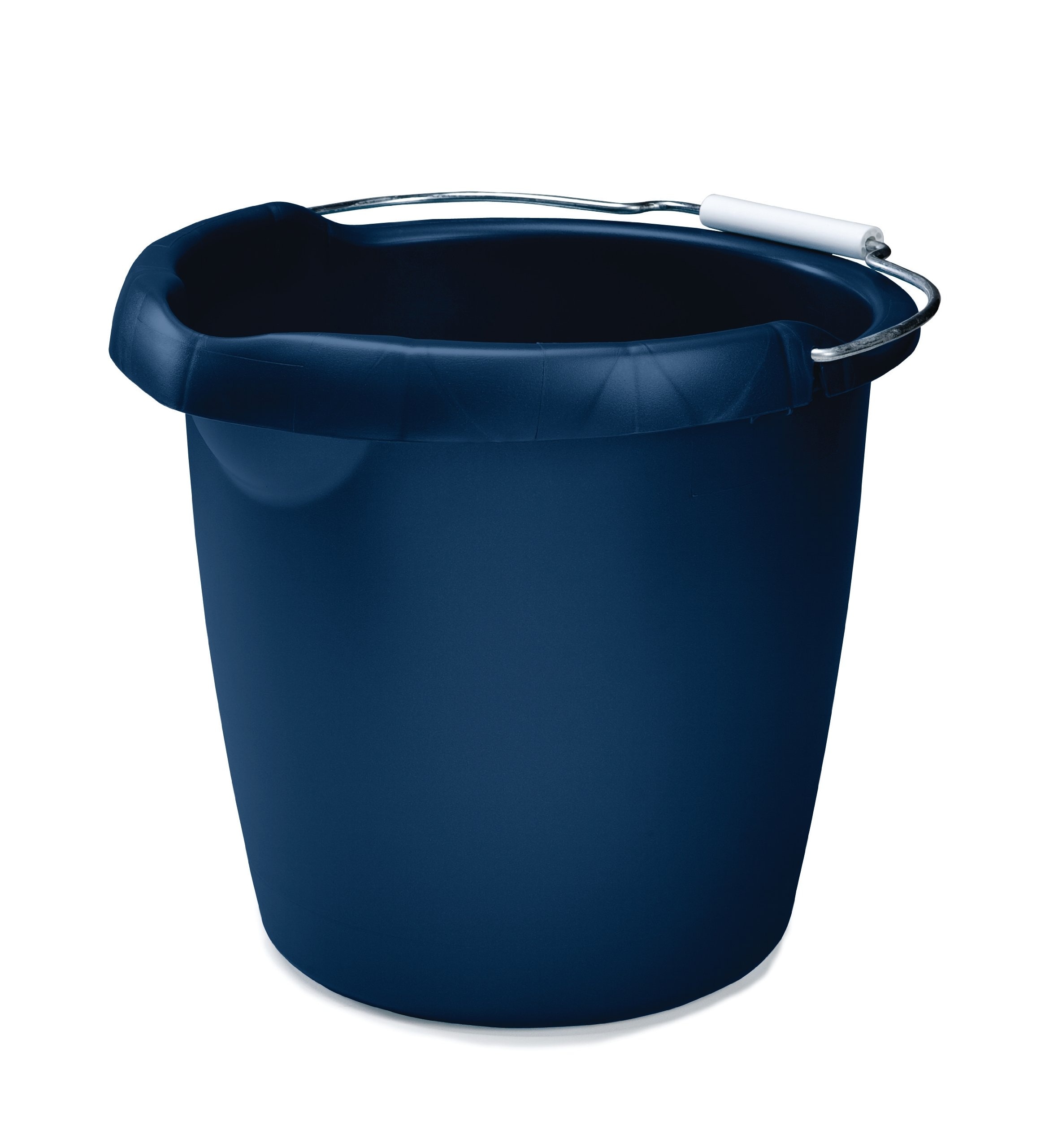Rubbermaid Commercial Products 15QT Round Bucket Blue Comfortable/Durable Pour Handle Sturdy Pail Bucket for Household Cleaning/Mopping #FG296900ROYBL-F277