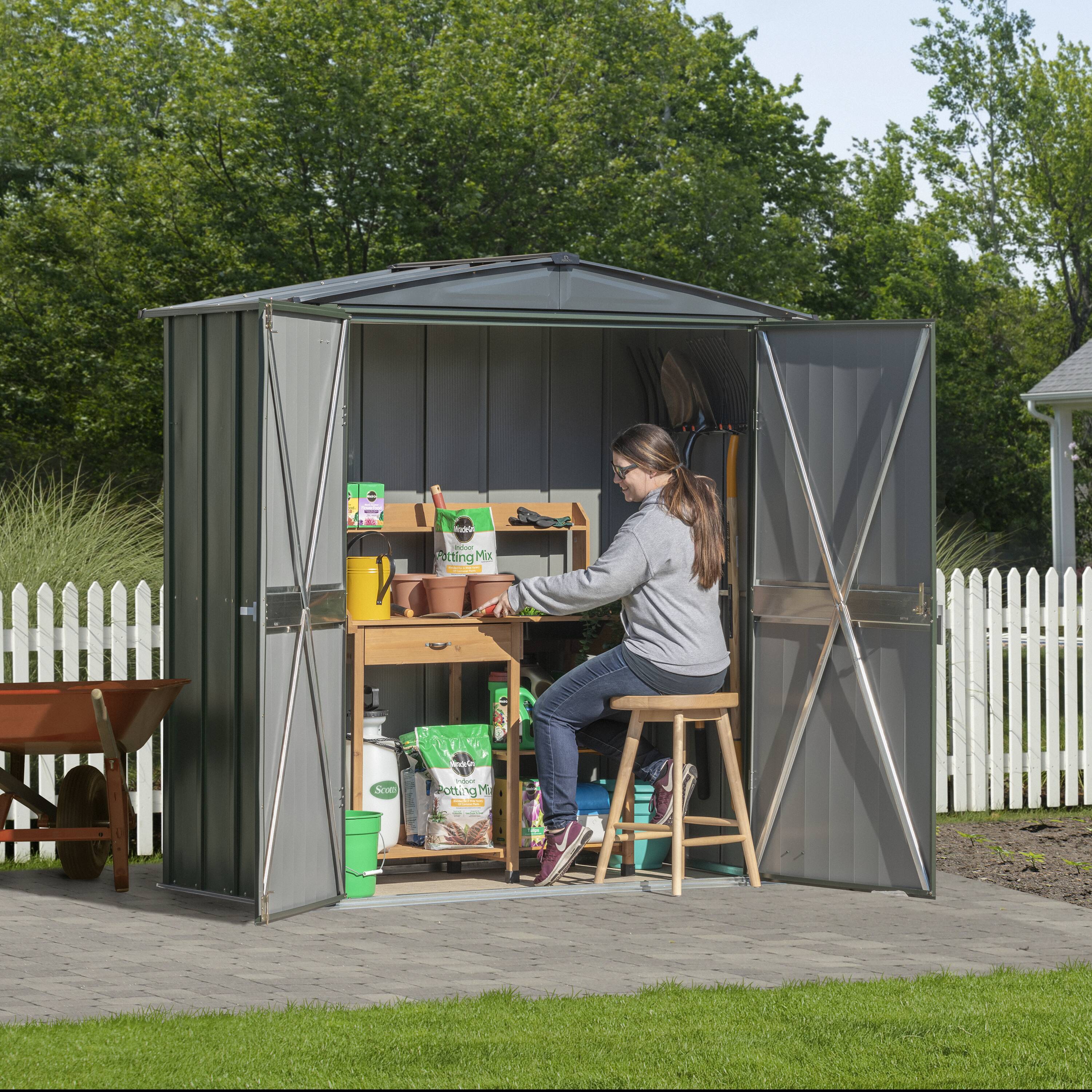 Scotts STTPS53 5-ft x 3-ft Garden Galvanized steel Storage Shed
