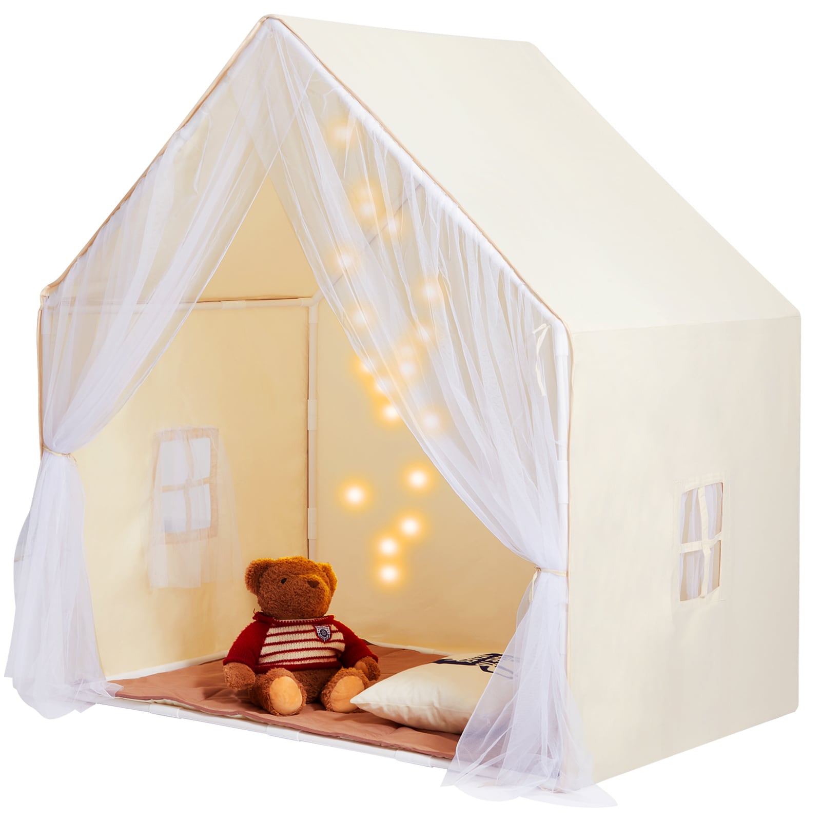 VEVOR GJSETZPMGZP5OBPMNV9 Kids Tent with Mat and Lamp Play tent