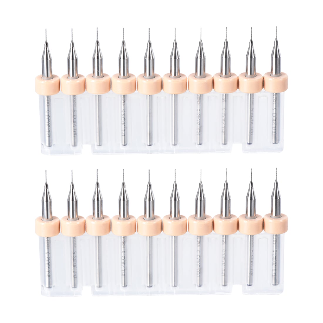 Unique Bargains PCB Drill Bits 0.2mm Tungsten Carbide Rotary Tool Jewelry CNC Engraving Print Circuit Board Micro Drill Bits 1/8 Inch Shank 2 Sets (20pcs) #S26031700UX4181