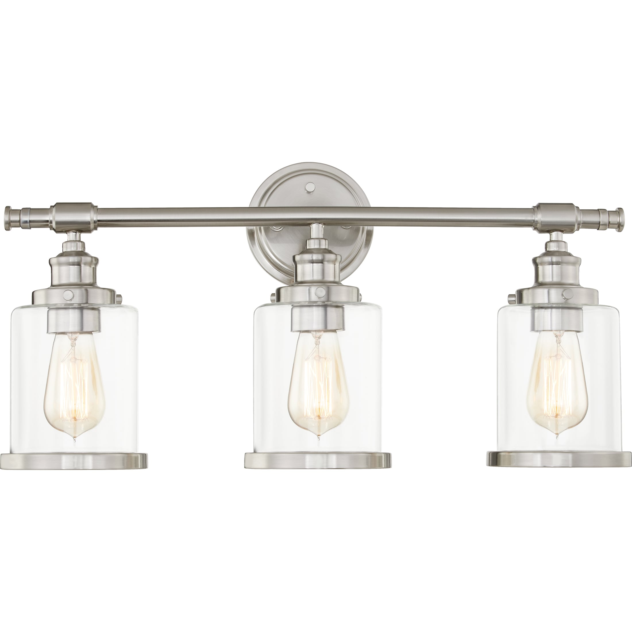 Quoizel DIX8623BN Dixie 23.5-in 3-Light Brushed Nickel Transitional Vanity Light