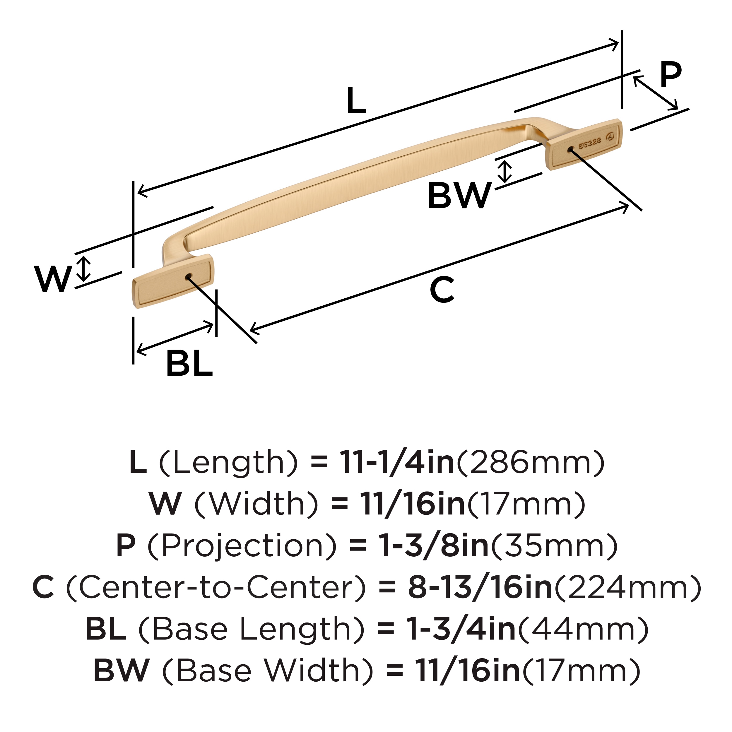 Amerock BP55328CZ Cabinet-Pulls - View #3