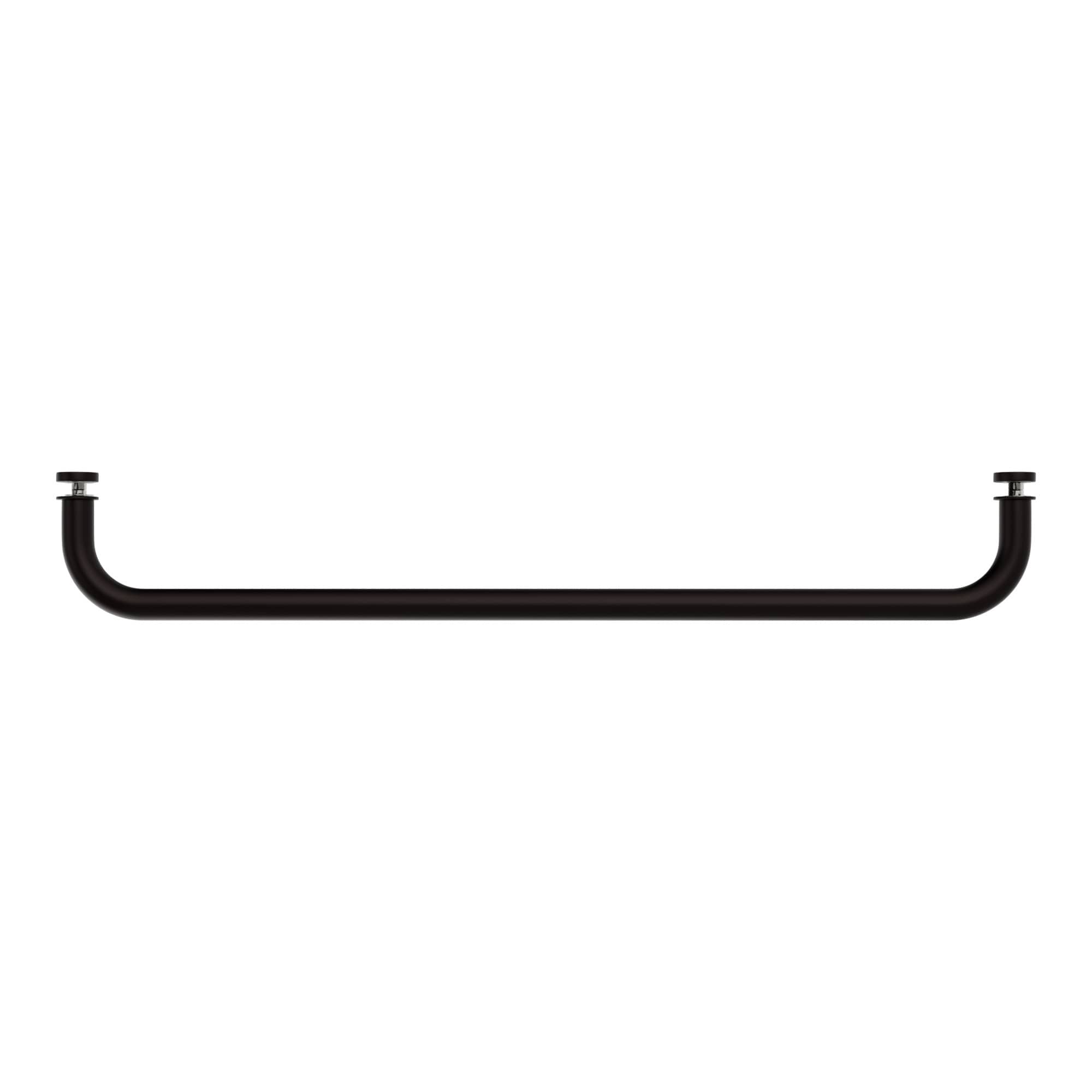 Brixwell  TR200RB Tubular Single Sided Towel Bar 20 in Center To Center 21-1/4 in  Length 1/4 in To 1/2 in Glass Thickness With Metal Washers Oil Rubbed Bronze Finish