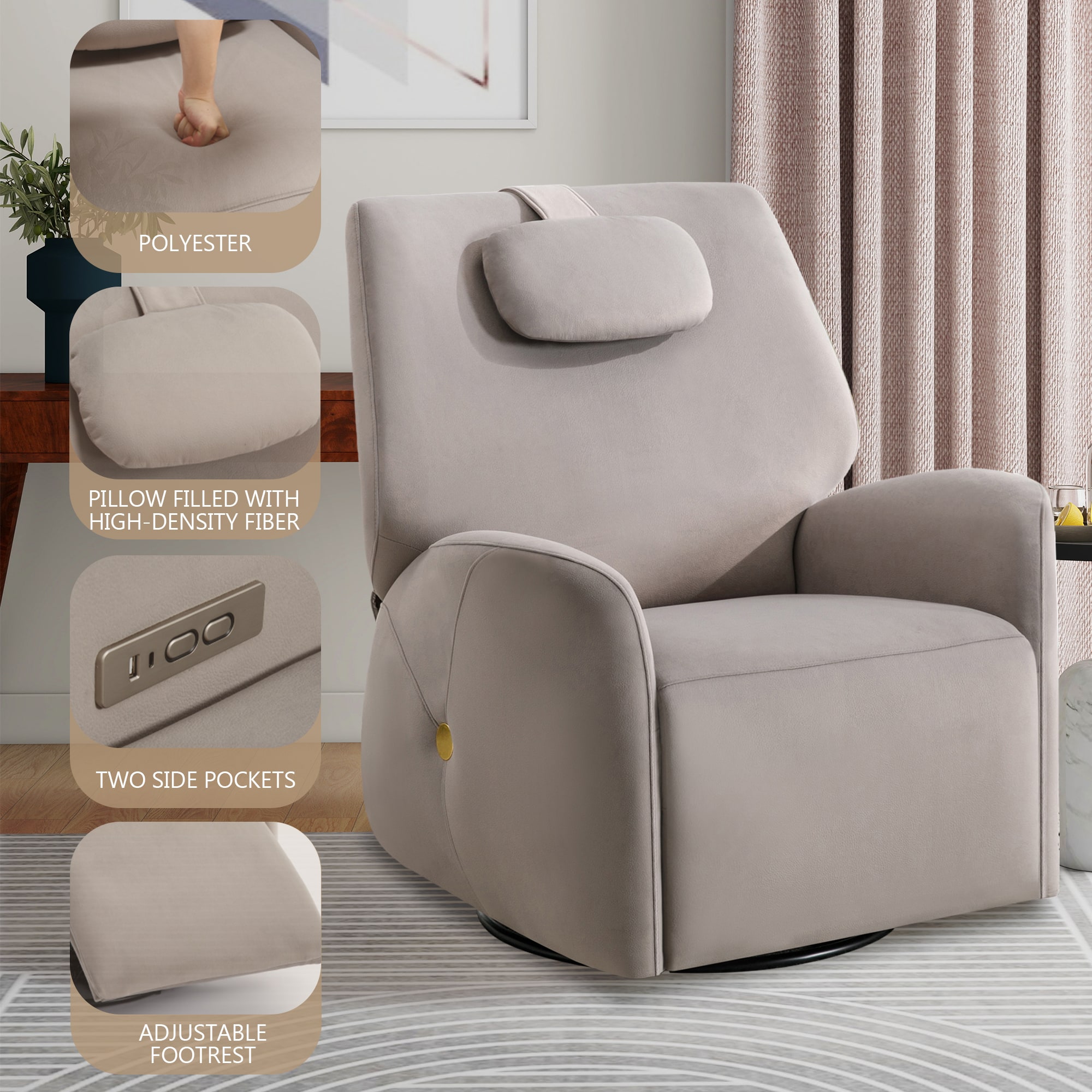 Boyel Living BL-CM806GY recliners - View #5