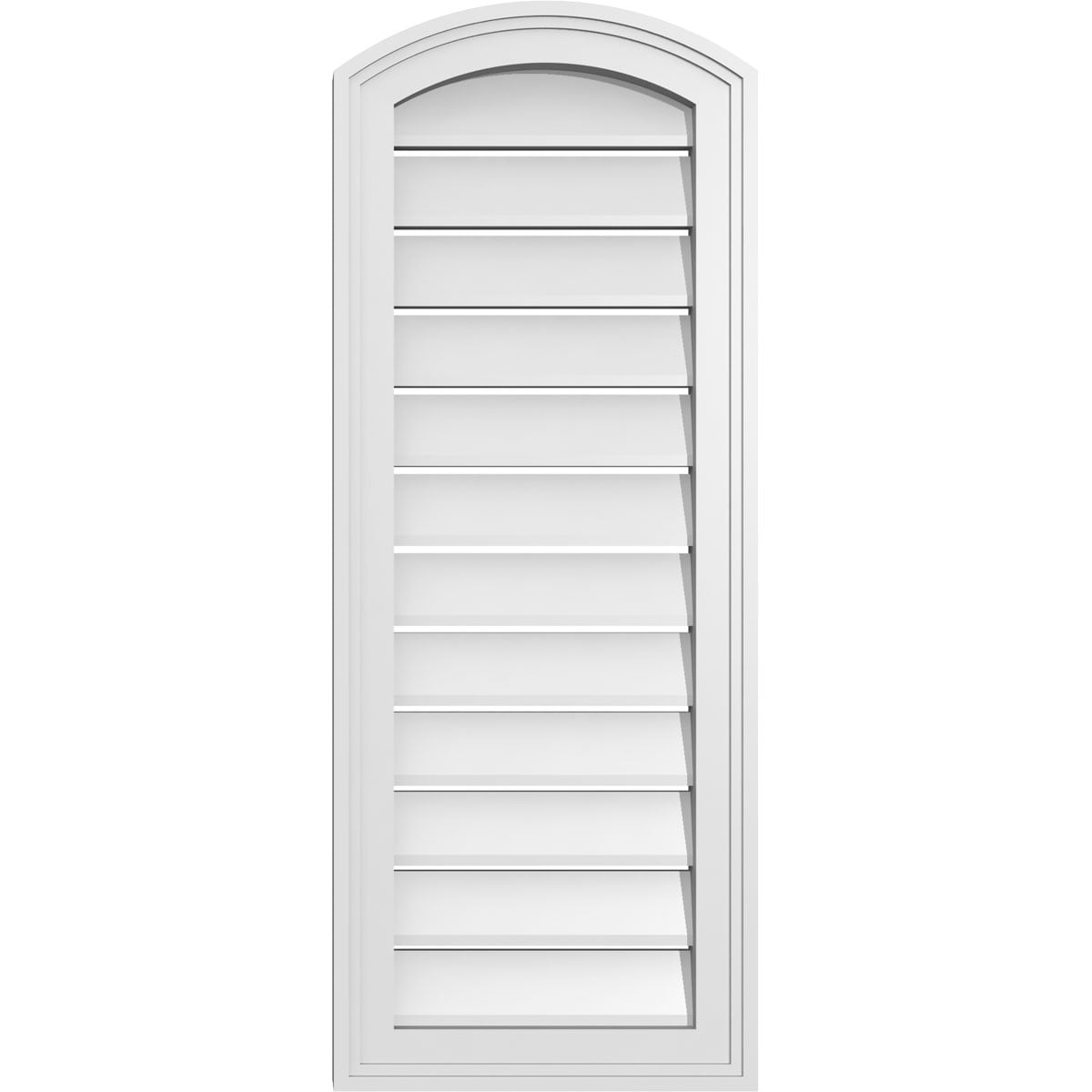 Ekena Millwork GVPAR14X3602SF 14-Inches x 36-Inches Off-white Round top PVC Gable Louver Vent