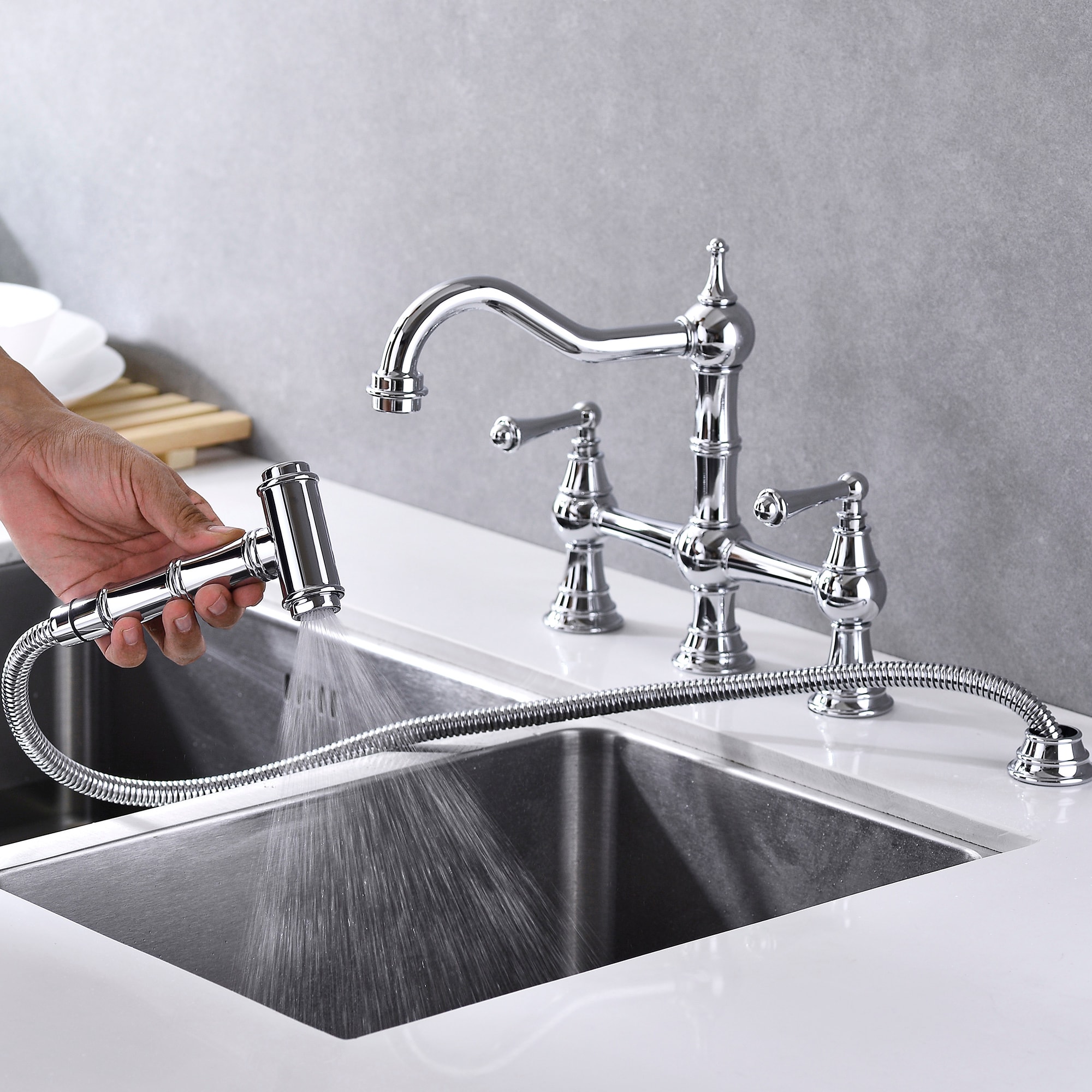 Mondawe MO278DT-CH Kitchen-Faucets - View #3