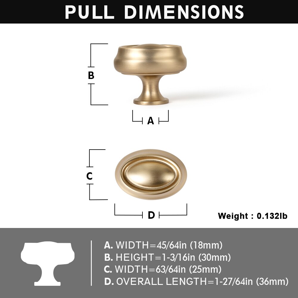 Miaokesen 9265UBR-KNOB-12 Cabinet-Knobs - View #2
