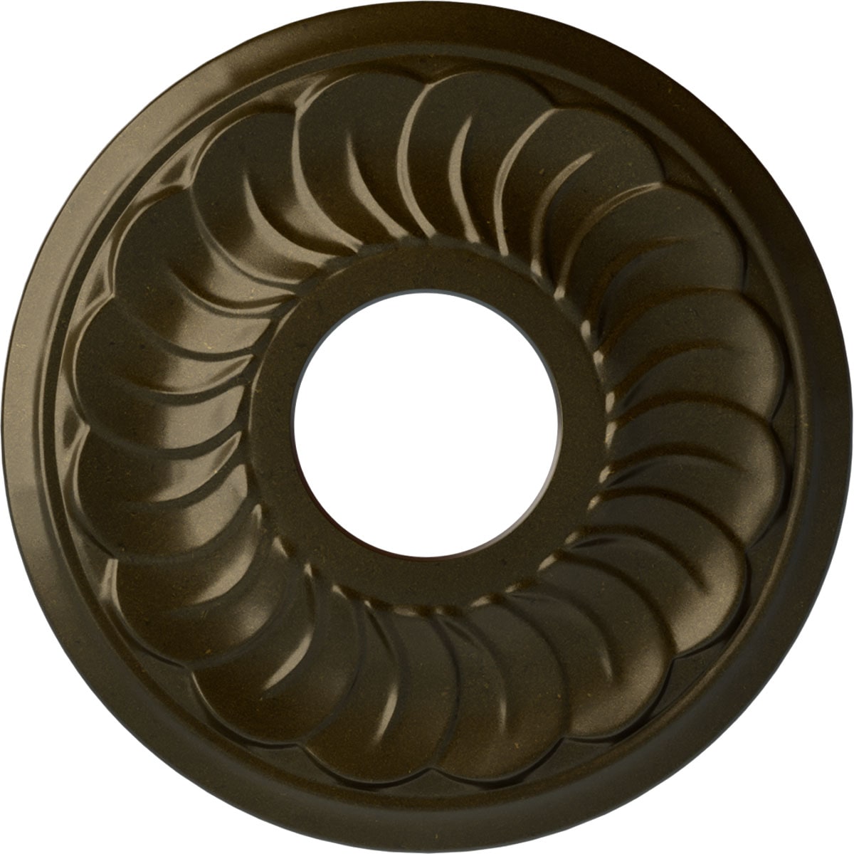 Ekena Millwork CM11BLGGS Blackthorn 11.75-in W x 11.75-in L Painted Green Gold Polyurethane Whole Ceiling Medallion