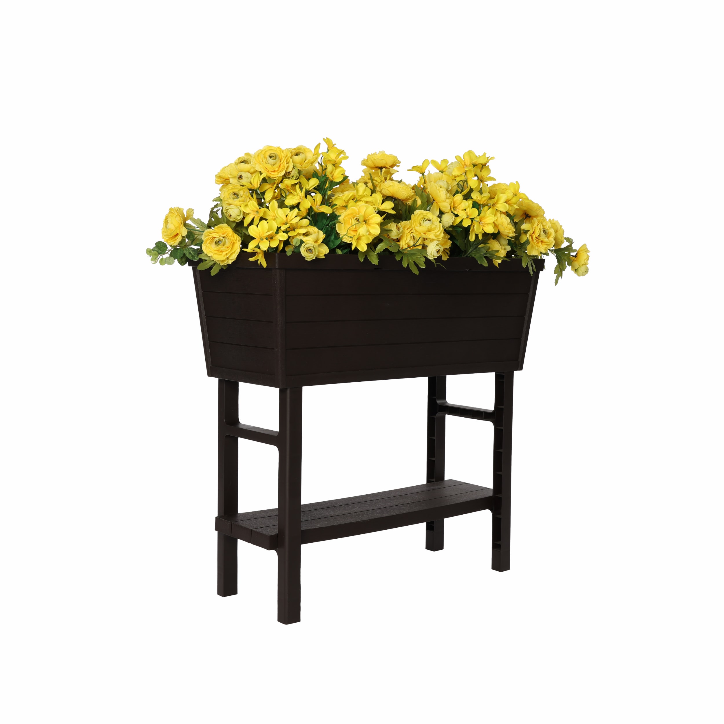 19.5 in. L x 44.5 in. W x 29.75 in. H Brown Polypropylene Raised
