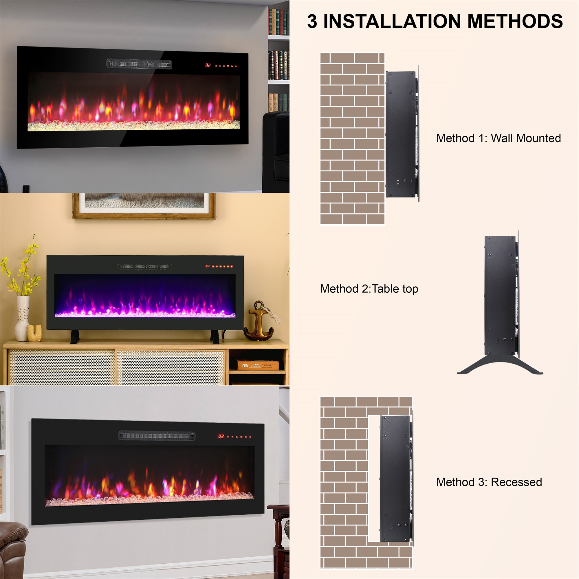BABOOM BOM-02847-OR Electric-Fireplaces - View #6