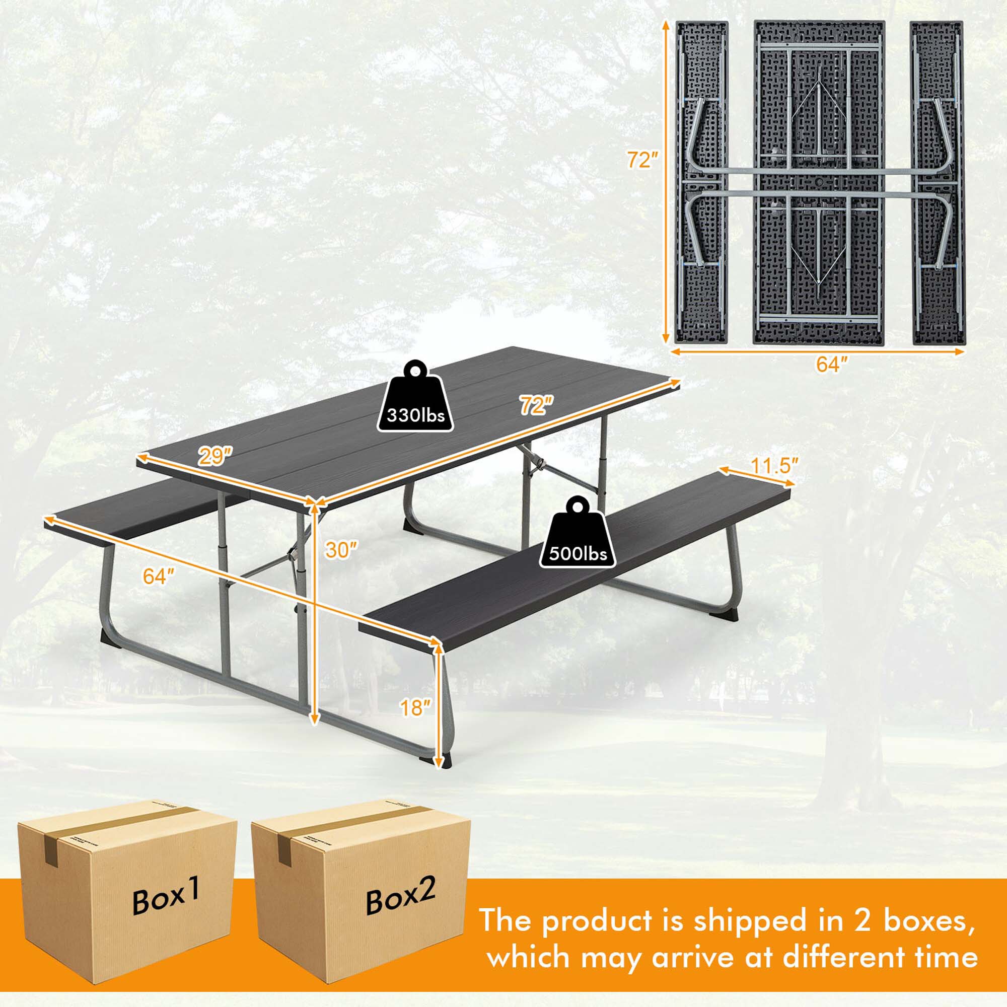 Costway HCST01447 Patio-Tables - View #2