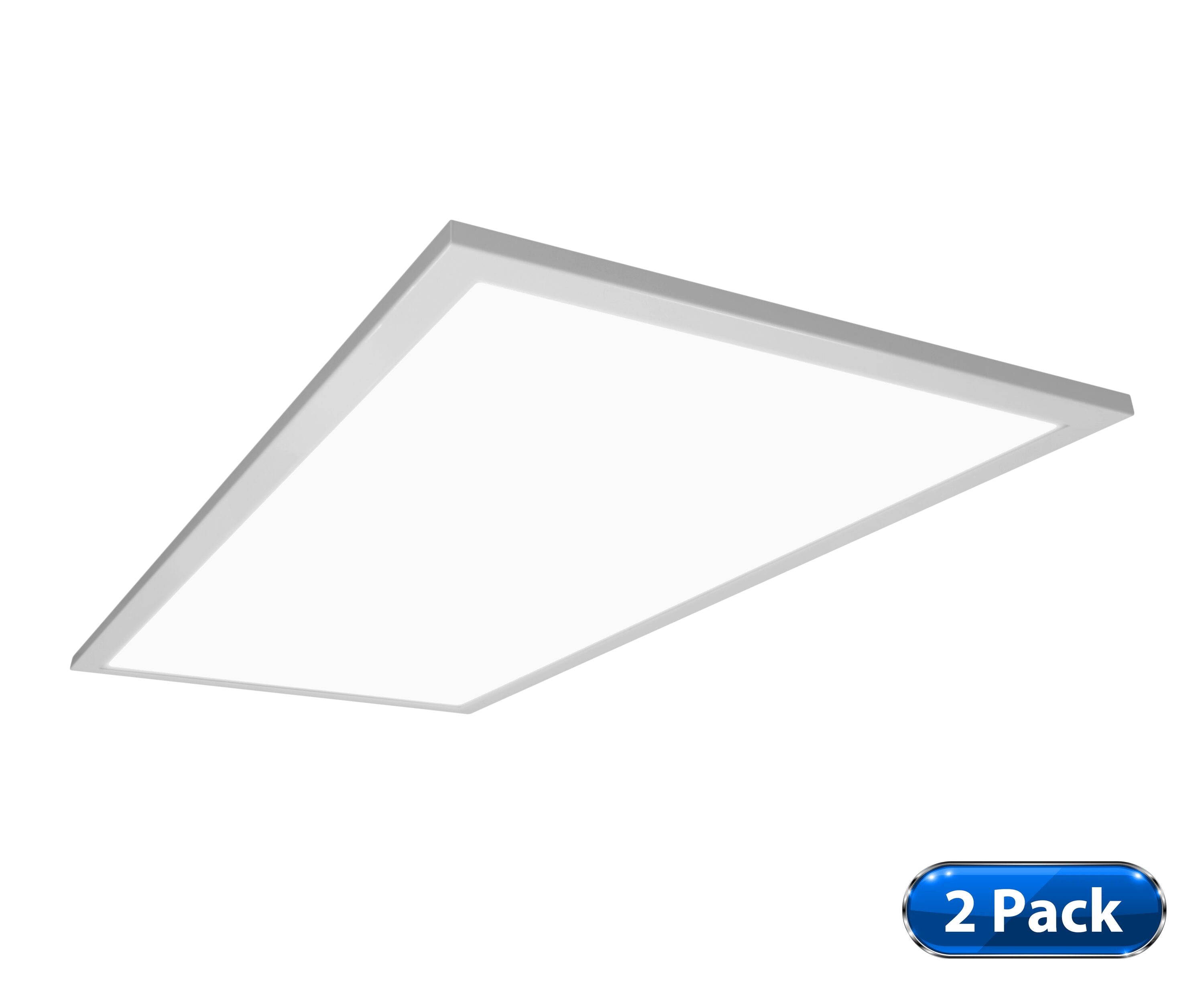 Nicor Lighting TGLS124U-2PK TGLS Series Selectable 2x4 Backlit LED Troffer (2-Pack)