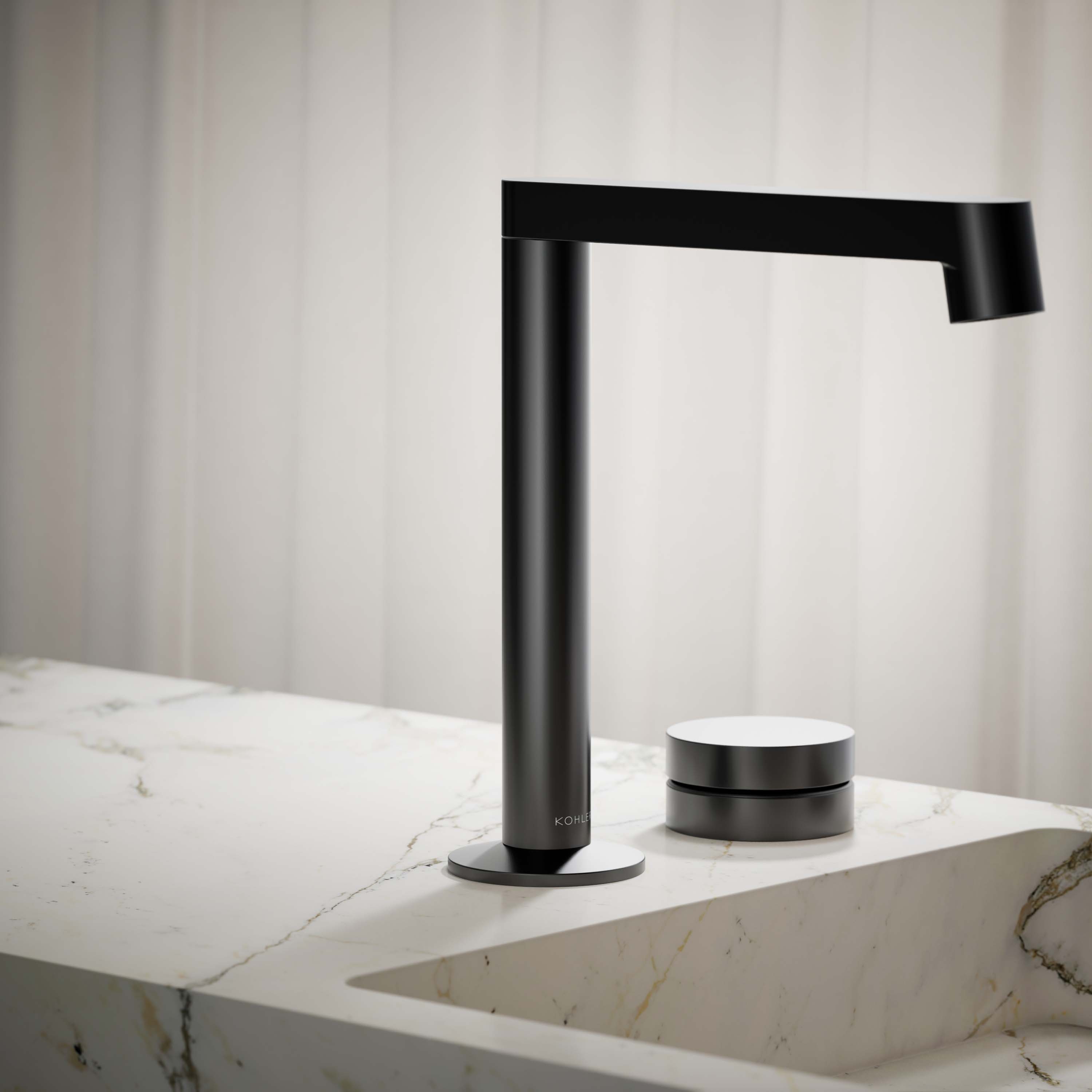 KOHLER K-77963-8A-BL Matte Black 1 -Handle Knob Bathroom Sink Faucet Handle
