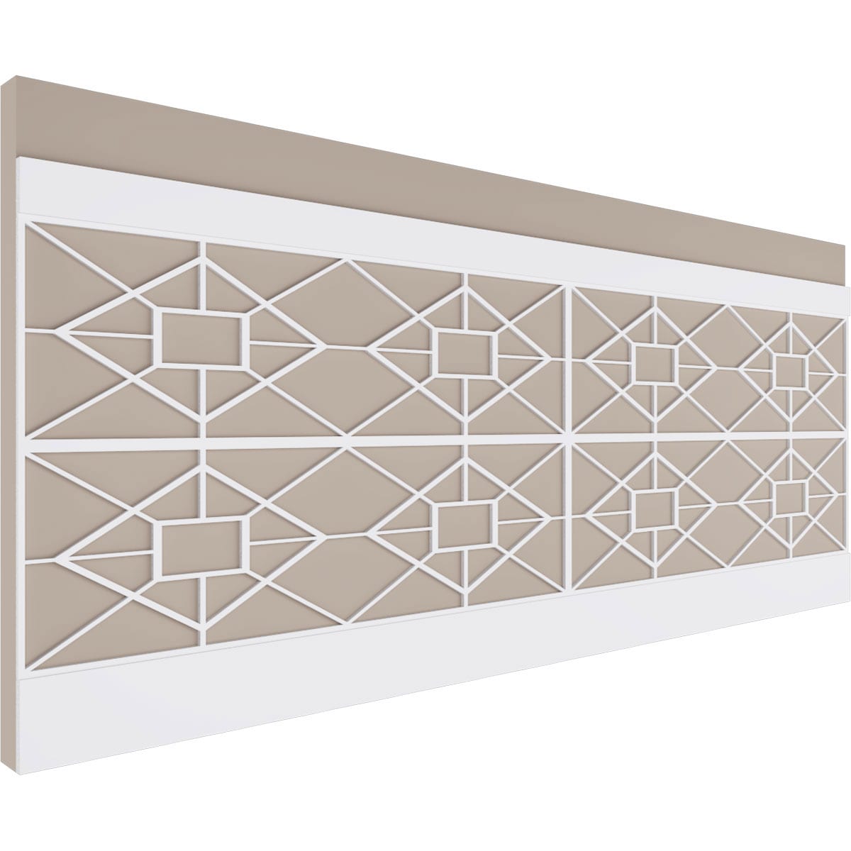 Ekena Millwork WPK36X94JTN 36-in x 94-1/2-in Smooth Paintable/Stainable White PVC Wainscoting Wall Panel ( 23.64-sq ft )