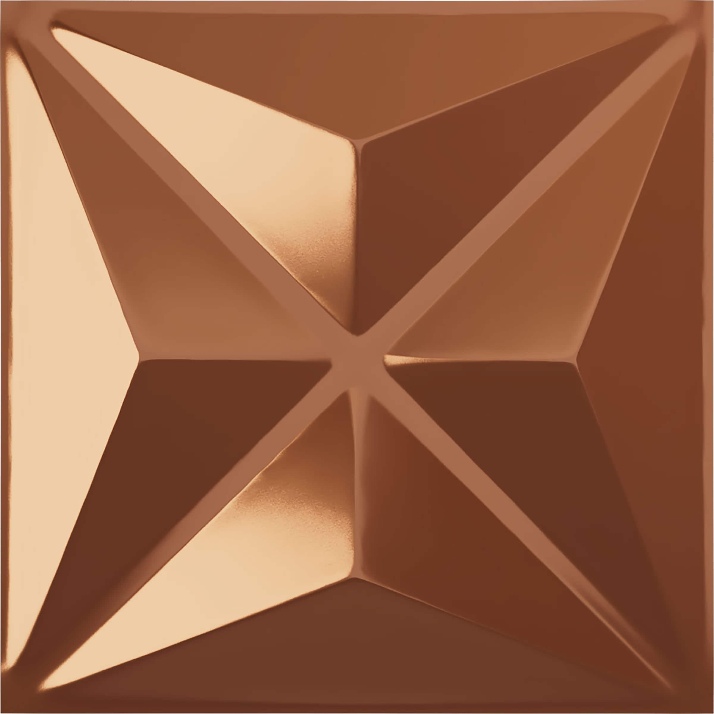 Ekena Millwork WP12X12KEBCO 11-7/8-in x 11-7/8-in Embossed Paintable/Stainable Copper PVC Wall Panel ( 0.98-sq ft )