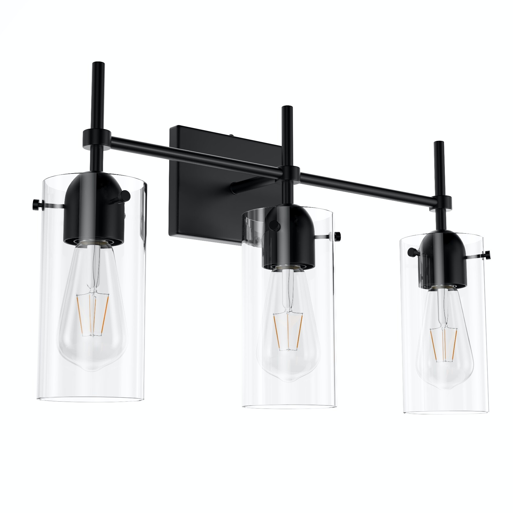 Aiwen 21.25-in 3-Light Black Modern/Contemporary Vanity Light in the Vanity  Lights department at