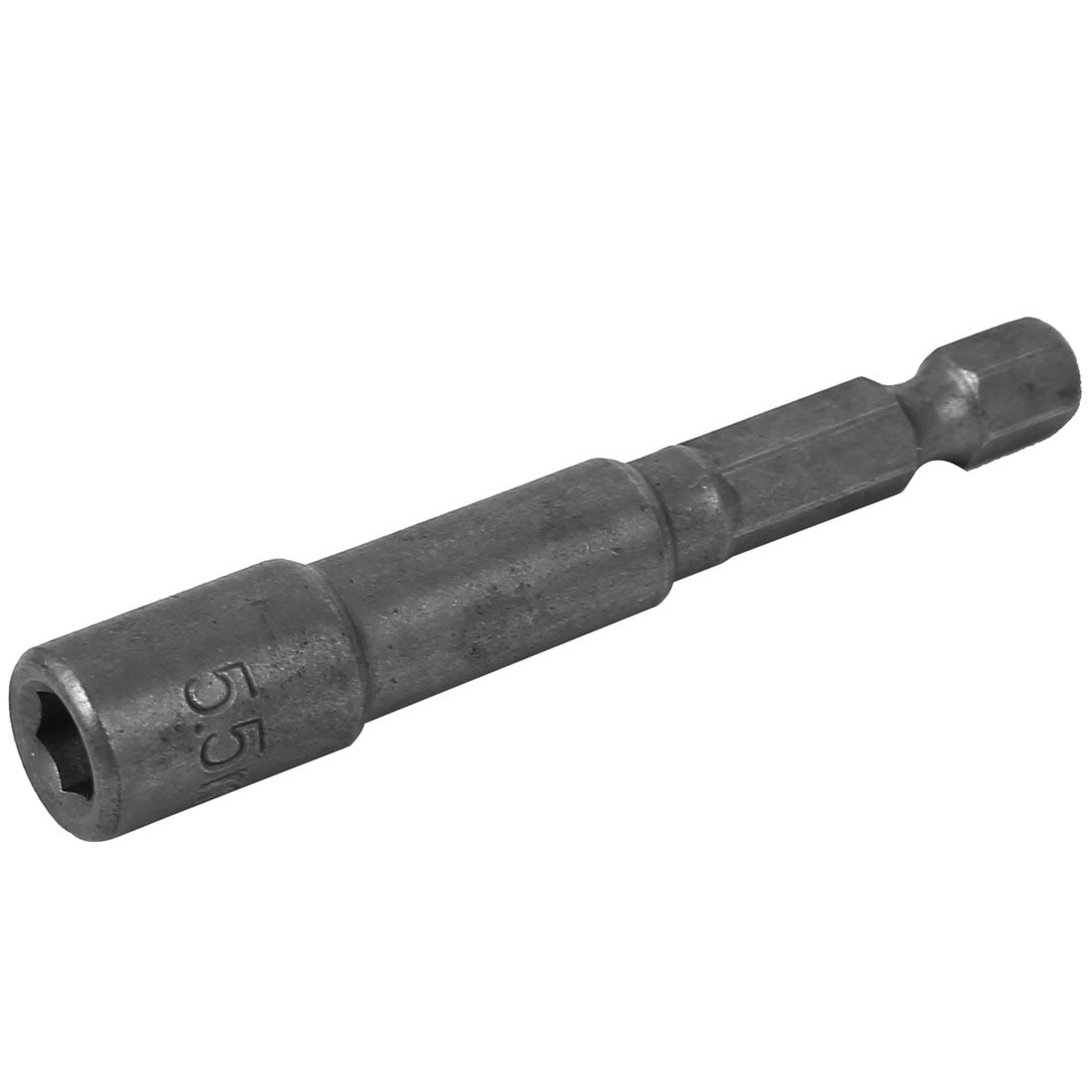 Unique Bargains Hex Shank 5.5mm Metal Magnetic Socket Nut Driver Gray 65mm Length