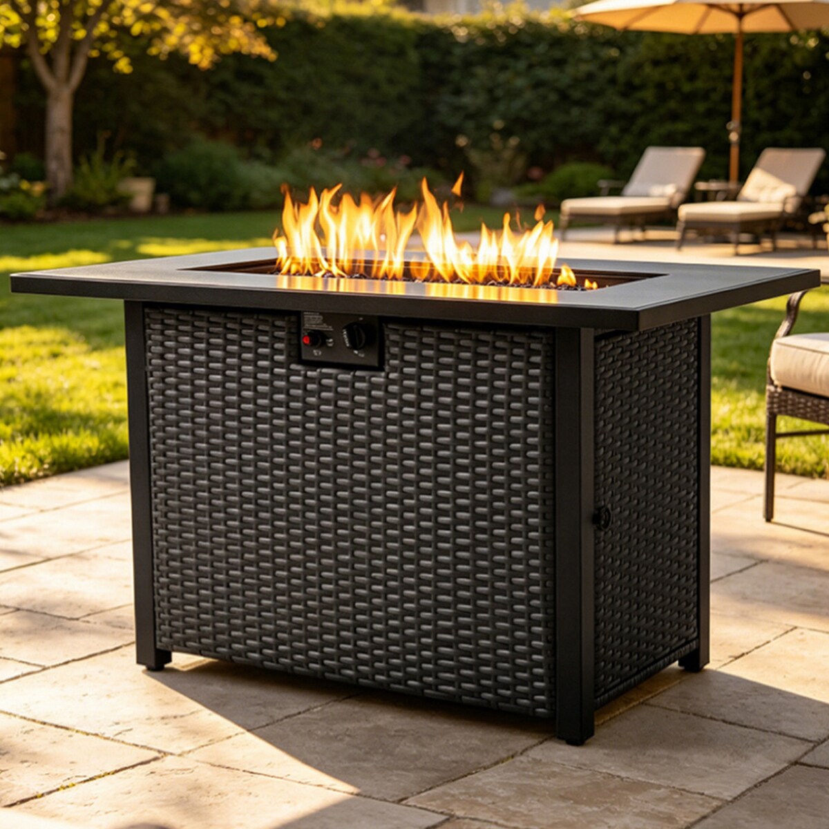 Streamdale Furniture Streamdale 44'' 50K BTU Propane Fire Pit Table ...