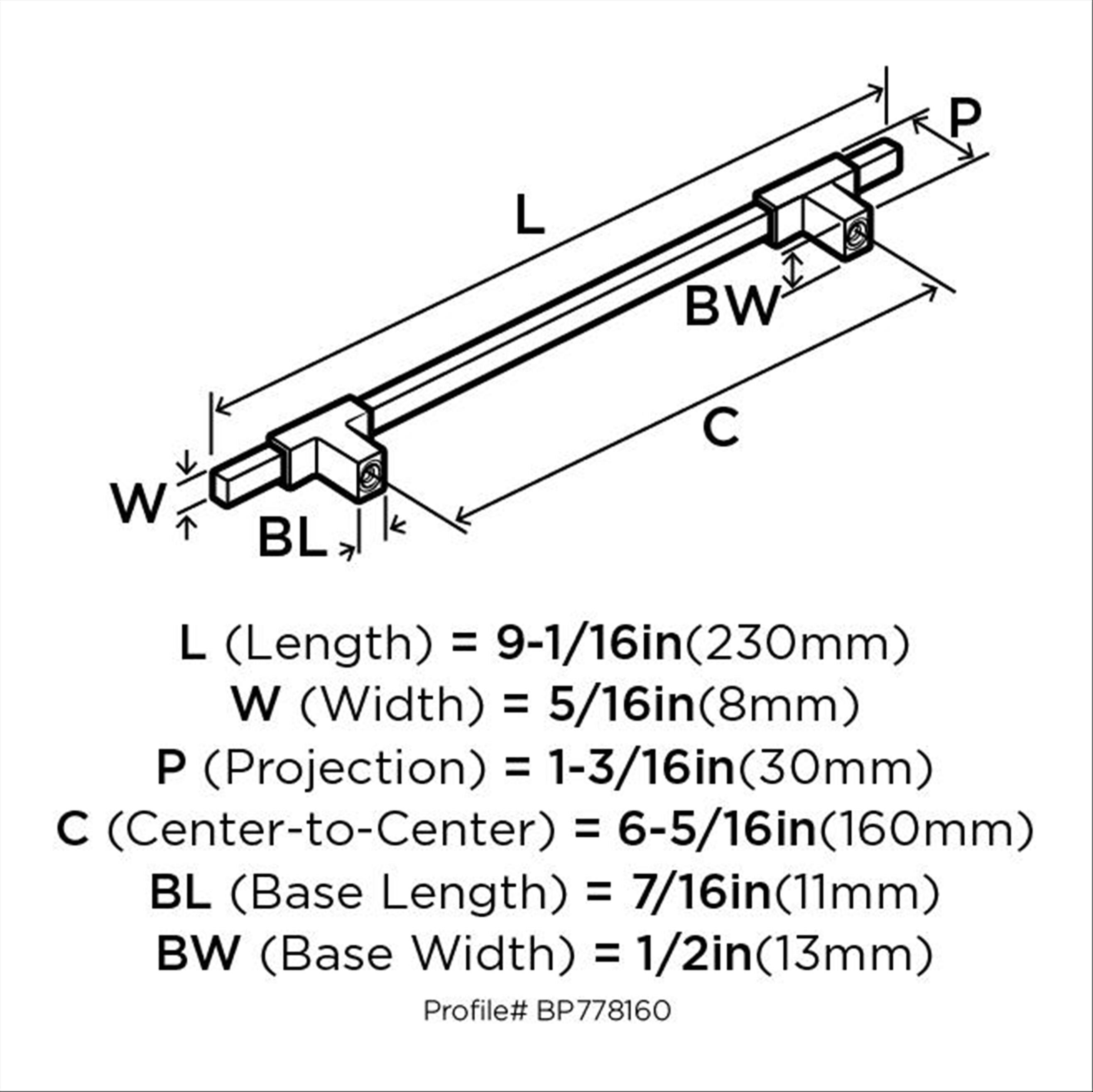 Amerock BP778160MBMB Cabinet-Pulls - View #2