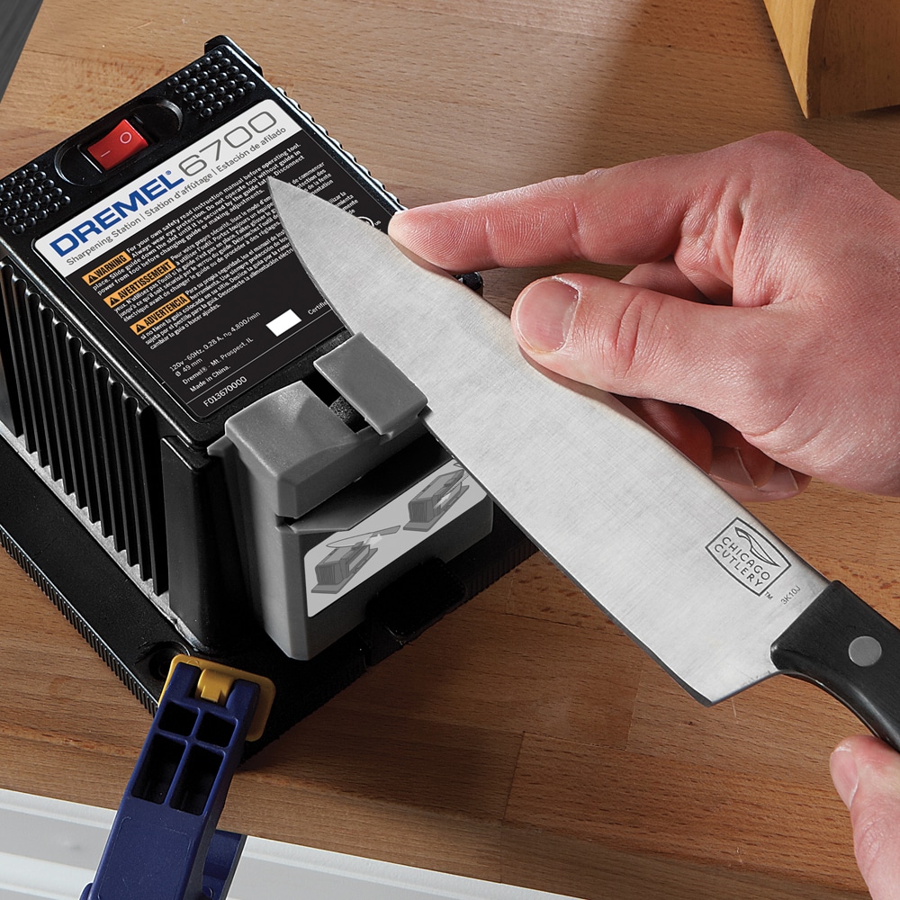 Sharpen knives with the Dremel 6700 Sharpening Station 