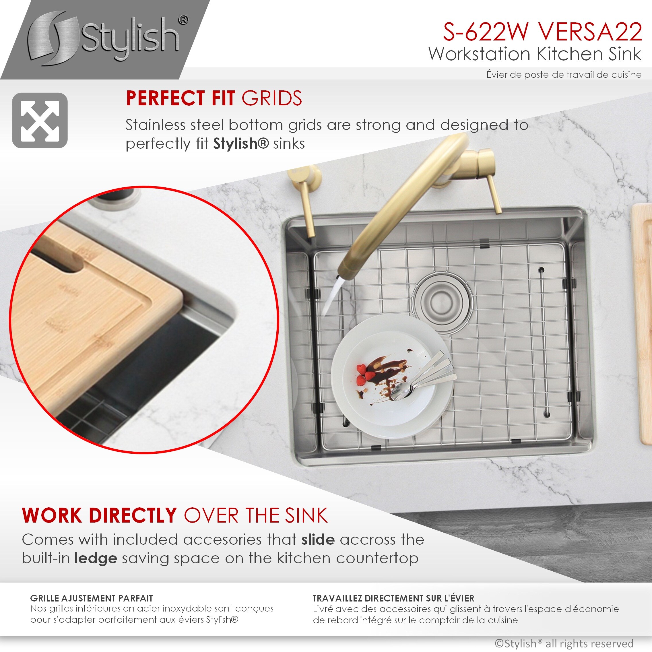 Stylish S-622W1 Kitchen-Sinks - View #10