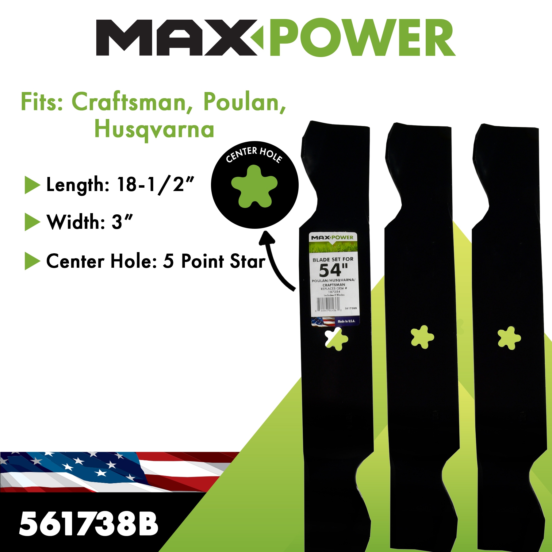 MaxPower 561738B Ope-Mower-Blades - View #2