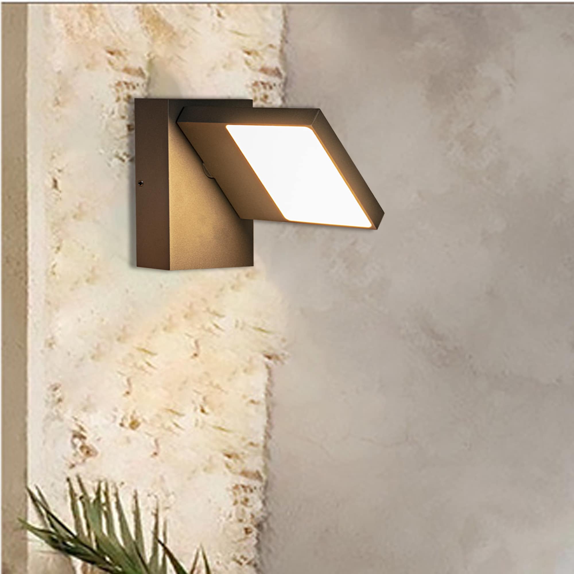Afoxsos LWDX015 Outdoor Wall Light 1 -Light 6.8-in H Matte Gray Hardwired Outdoor Wall Light