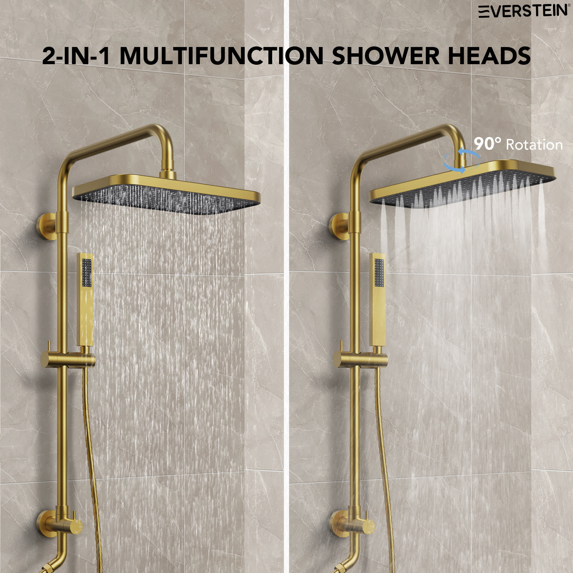 EVERSTEIN SFS-1097-GD9 Showerhead-Bar-Panels - View #9
