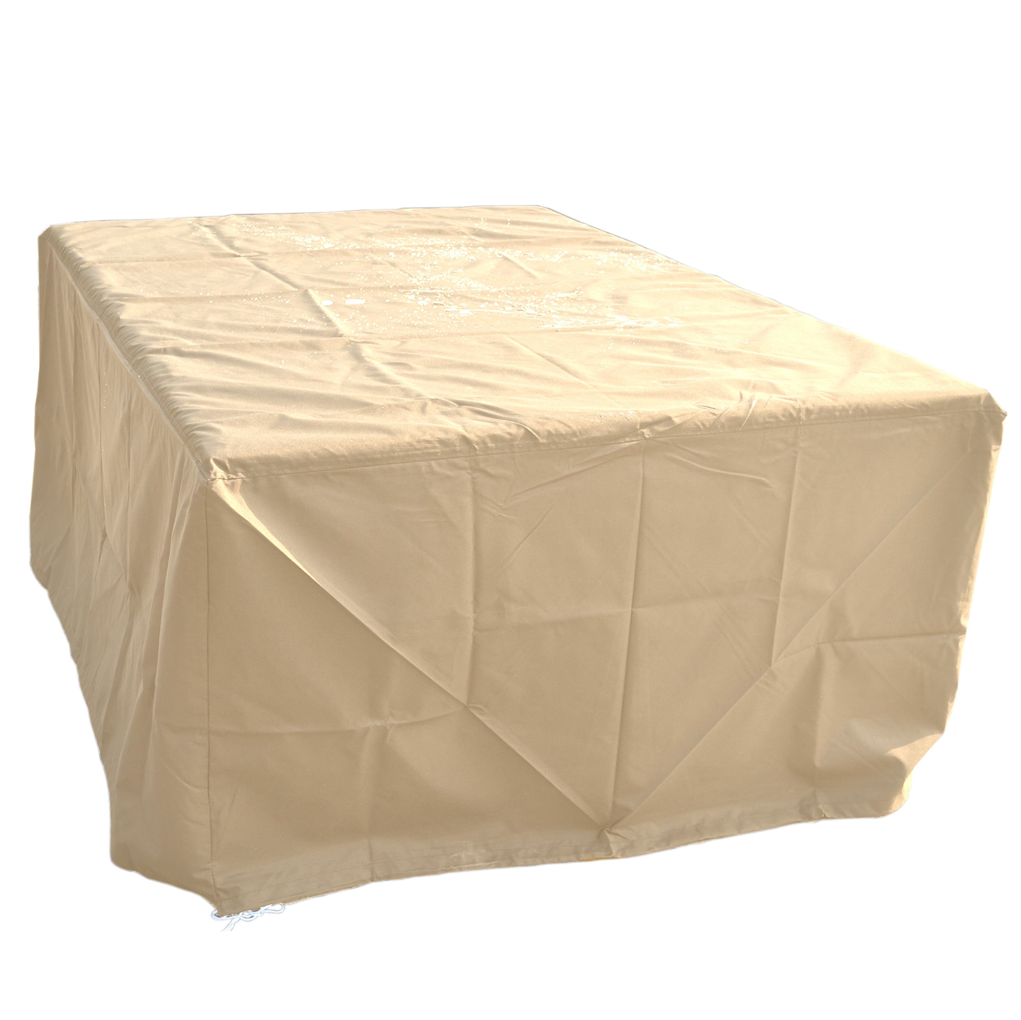 Direct Wicker DWRC-1106R-BE Beige Polyester Patio Furniture Cover For Dining table (rectangle)
