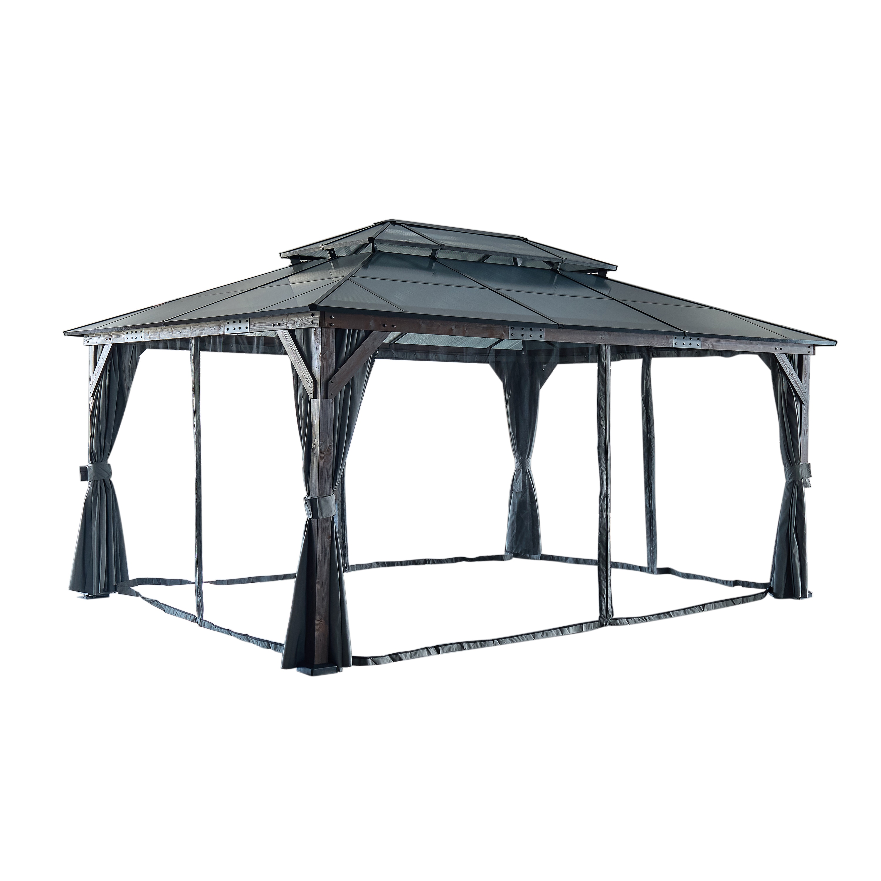 JIMSMAISON BOGASCG09B-BRO Wood-Resin-Gazebos - View #5