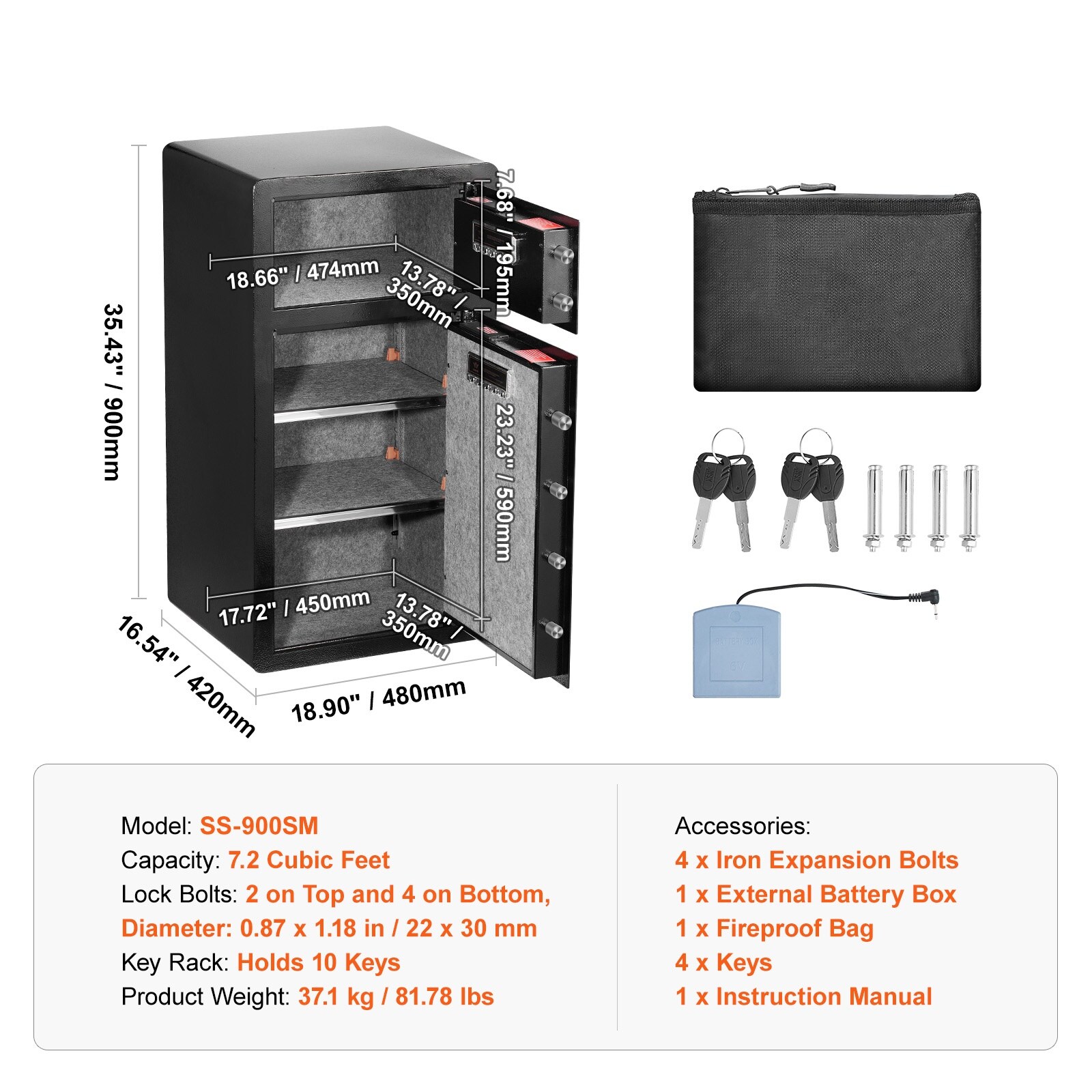 Mecale YAS-65DH6K Cash-Check-Safes - View #8