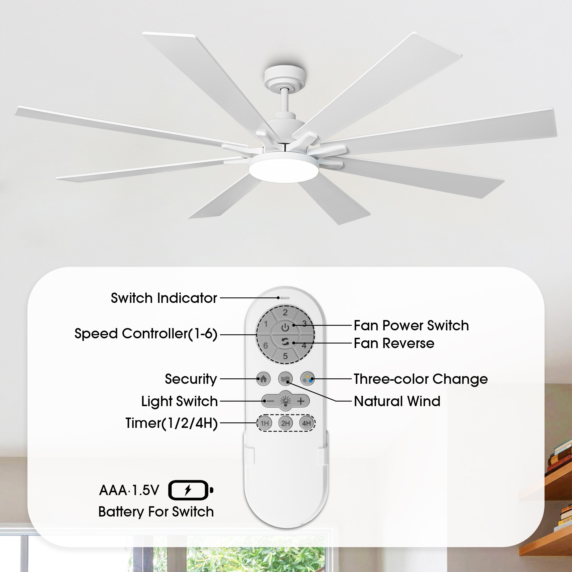 VACZON VZA01A115WH Ceiling-Fans - View #6