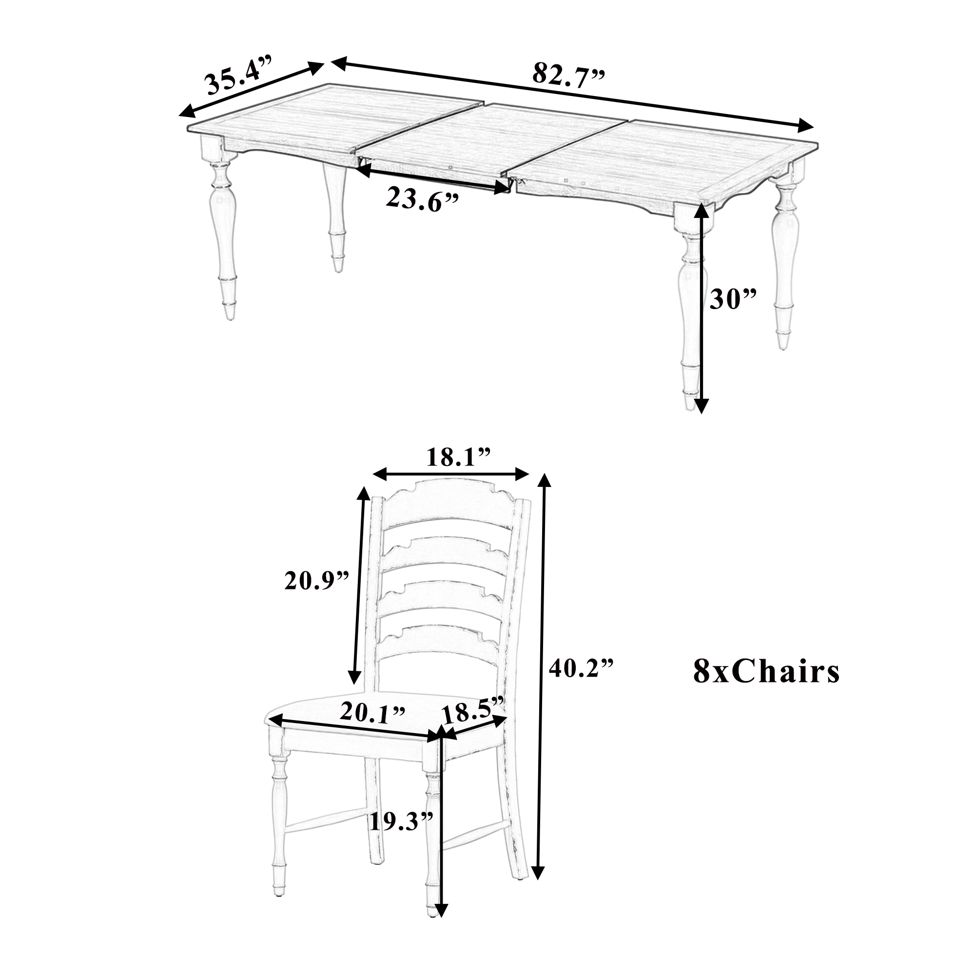 SINOFURN SYA010556BG Dining-Sets - View #3