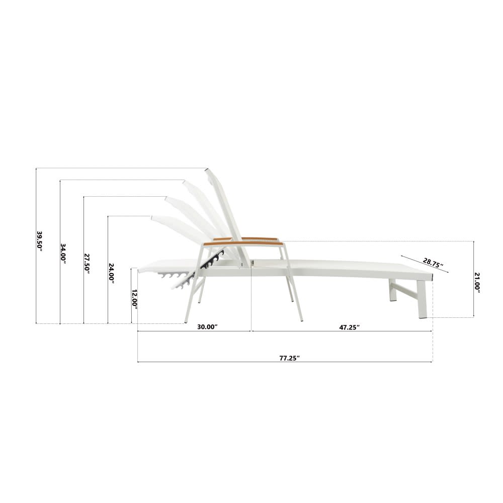 Coolbibila OLIVIA-LOUNGE-WHITE Chaises-Settees - View #3