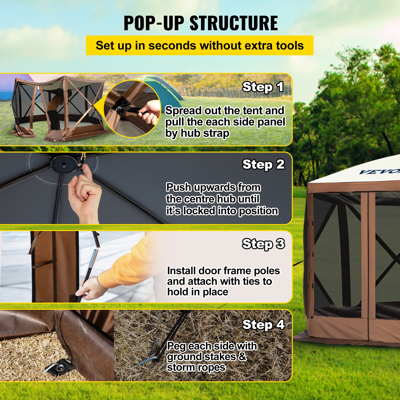 VEVOR MZY610FT10FT67P5KV0 Wood-Resin-Gazebos - View #5