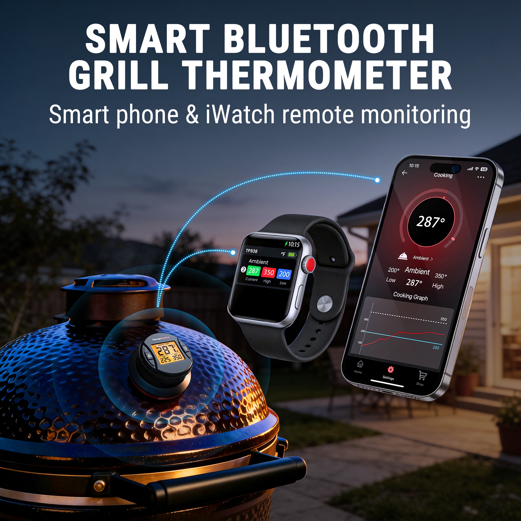 ThermoPro TP938W Grill-Temperature-Gauges - View #3