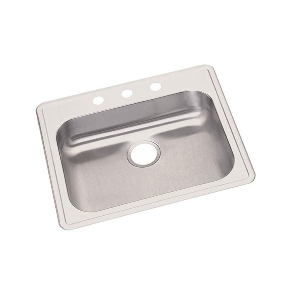 Elkay GE125211 Dayton Drop-in 25.0-in x 21.25-in Stainless steel Single bowl 22 -Gauge Kitchen Sink
