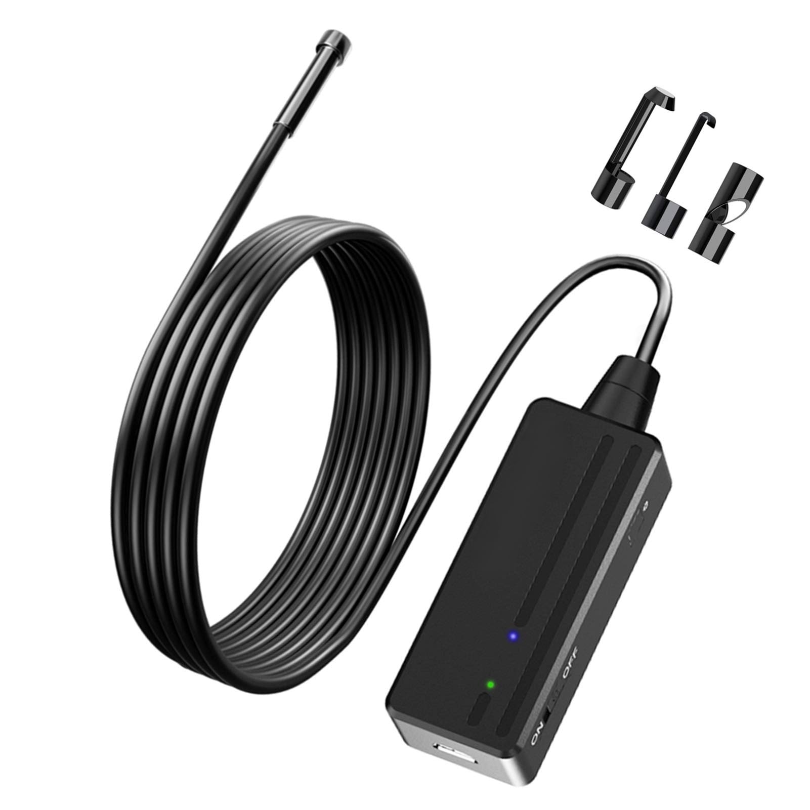 Etokfoks  5 5mmWaterproof Endoscope Camera Flexible Snake Inspection Camera with LED Light for Industrial Borescope for Car Engine