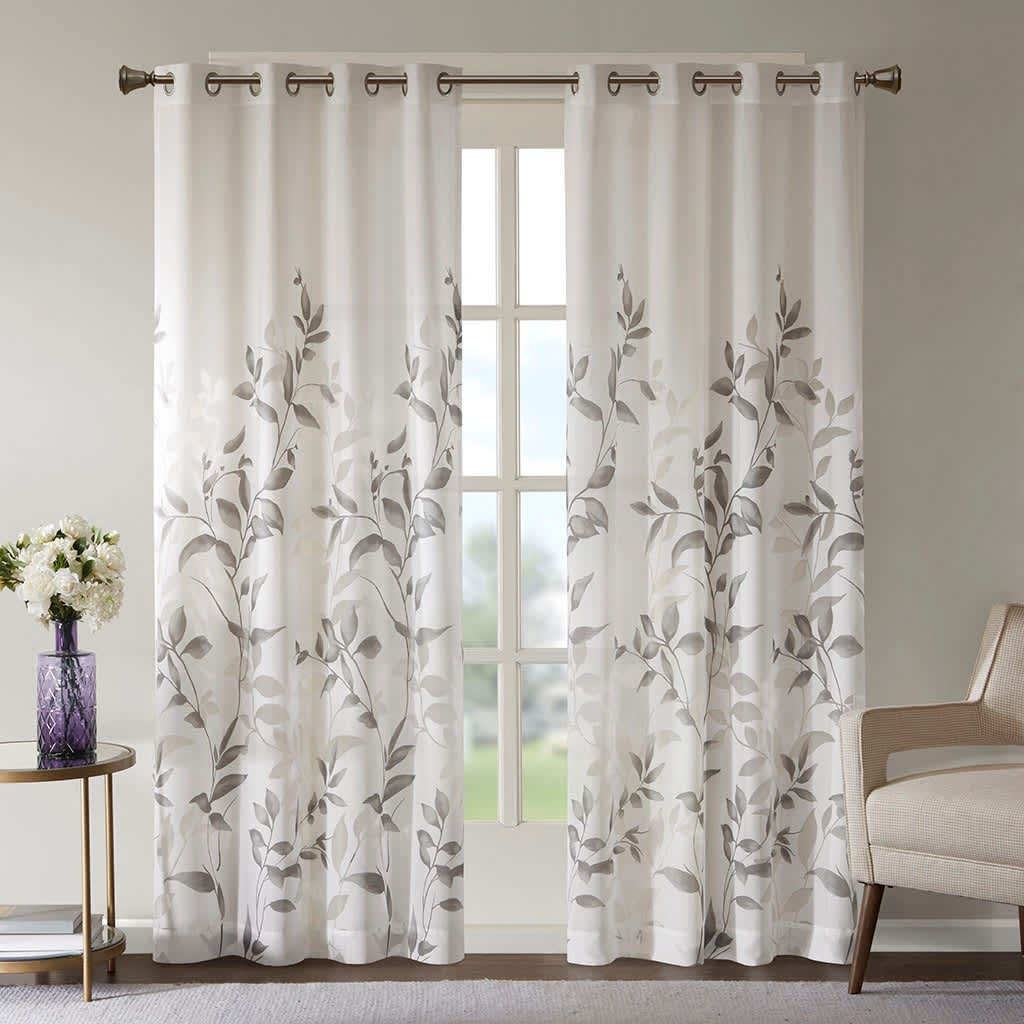 Rbied NDLJ-48 Burnout Printed Curtain Panel Single Panel Multicolor Home Window Decor