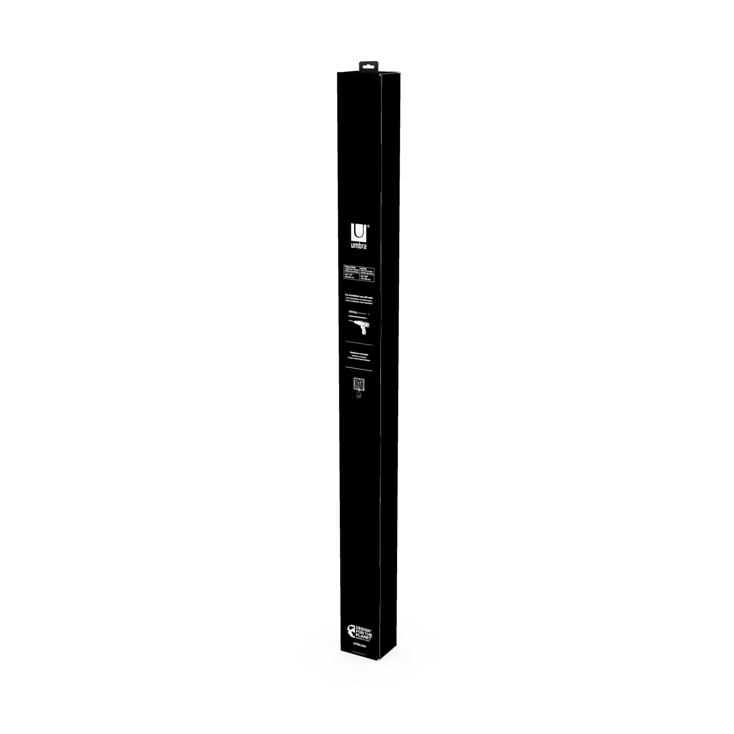 Matte Black Adjustable Double Curtain Rod 42-120"