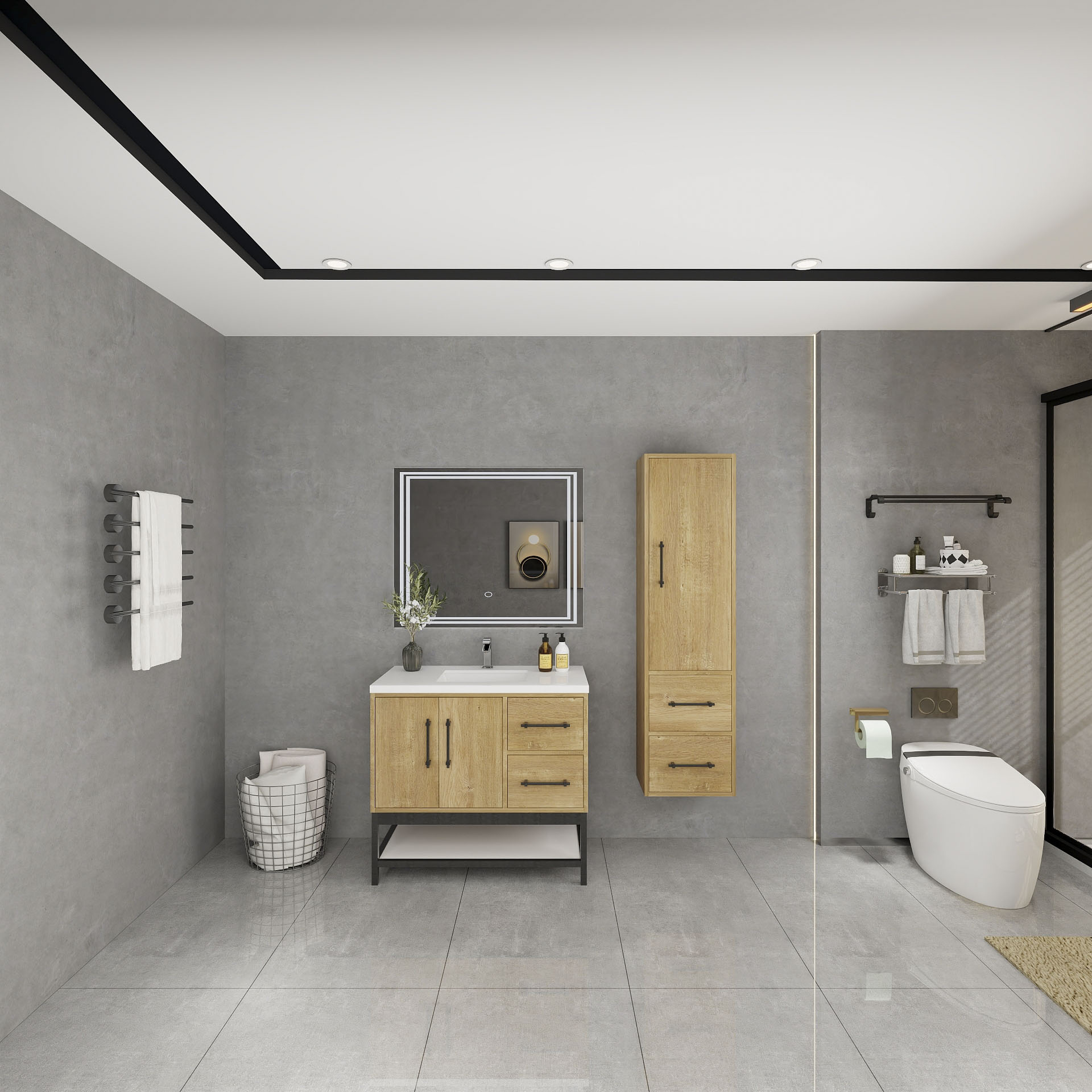 BV Better Vanity VICTORIA36RFM-OAK Bath-Vanity-Combo - View #3