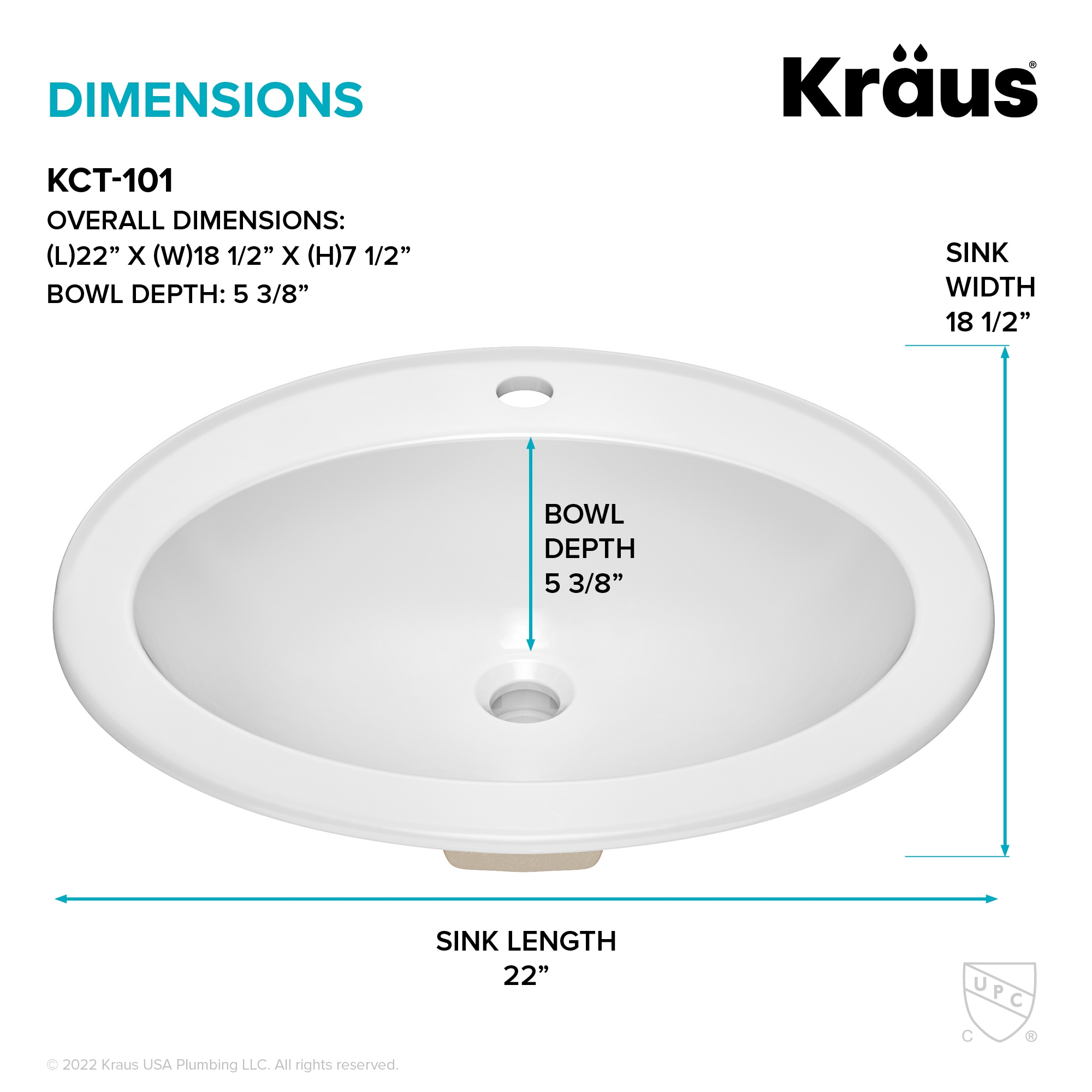 Kraus KCT-101 Bath-Sink - View #4