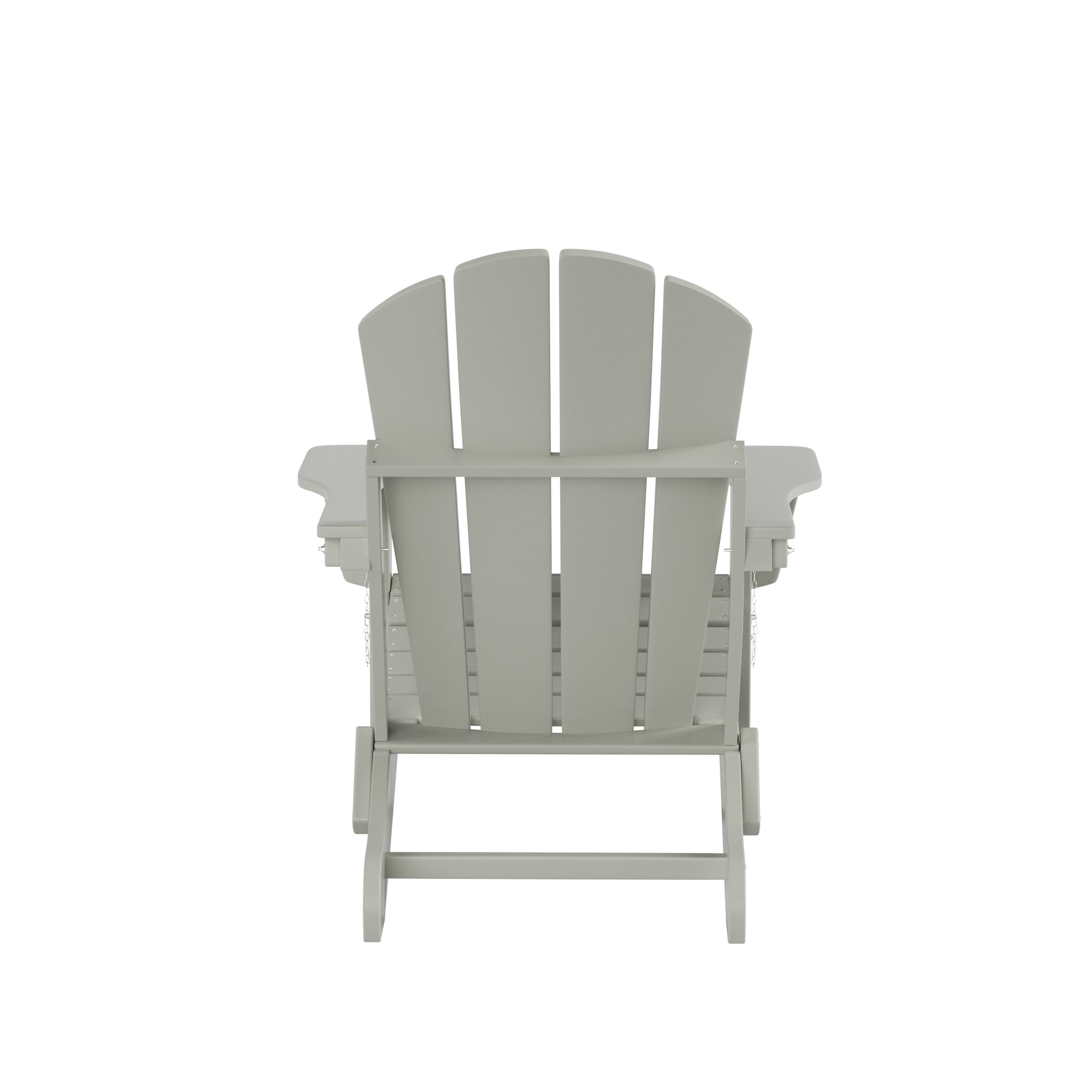 Sand Poly Adirondack Folding Outdoor Accent Chairs, Set of 2